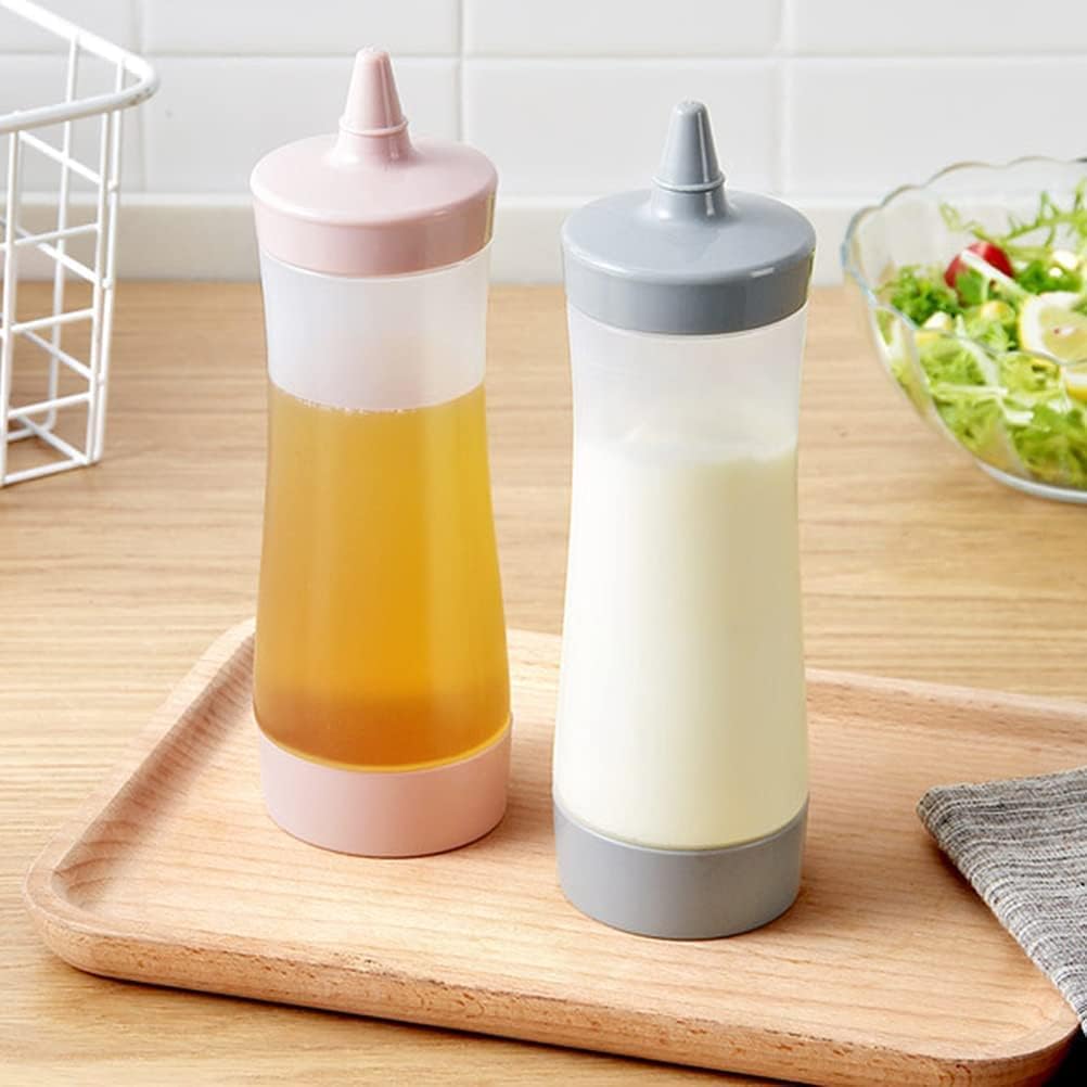 3 Pack Condiment Squeeze Bottles 12oz Pink BPA Free Set