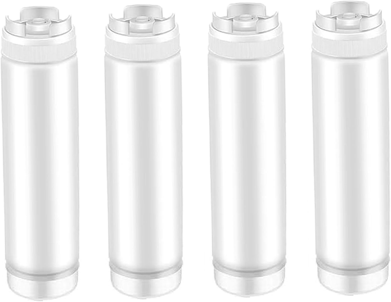 4Pcs Reusable Squeeze Bottles with Lids 480ml