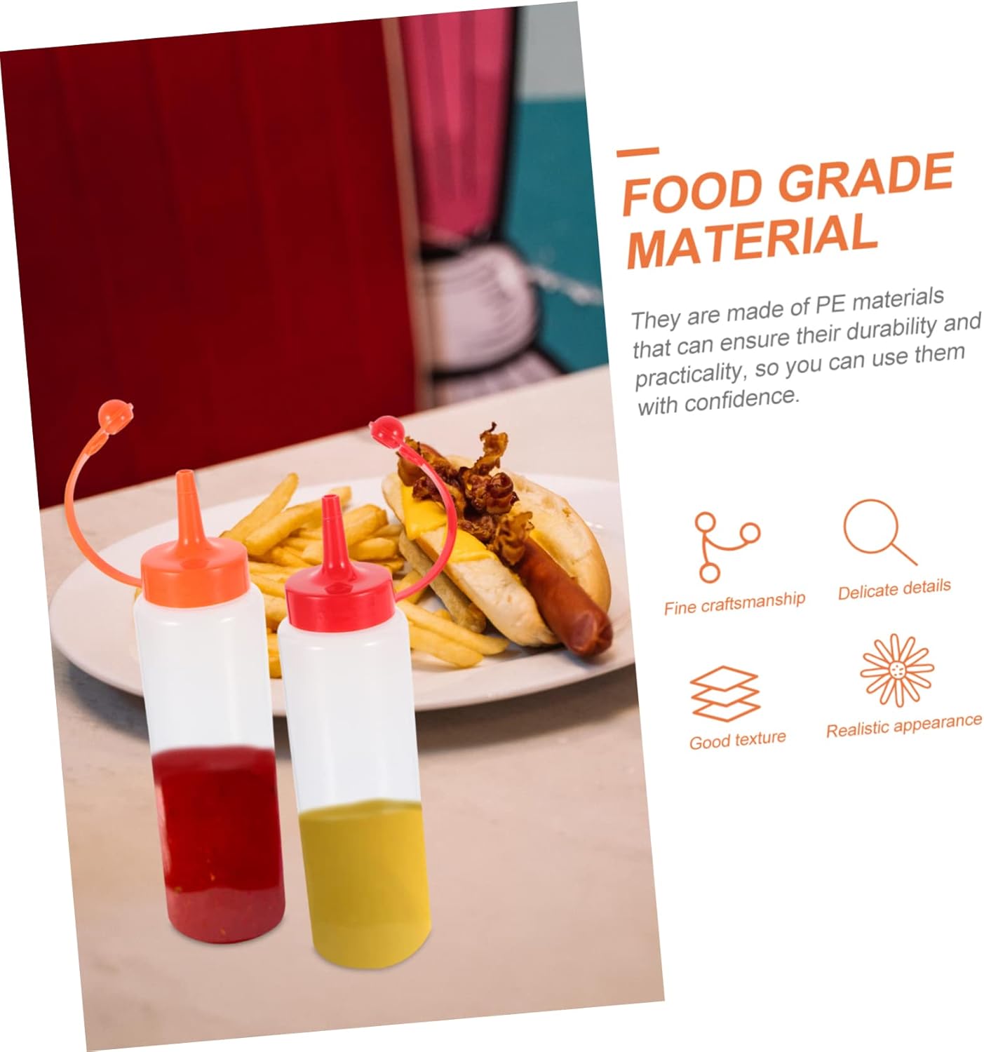 CIYODO Ergonomic Squeeze Ketchup Bottles 2 Pack 1