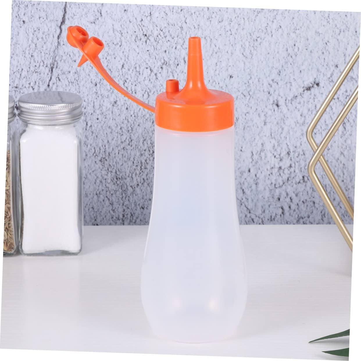 Ciieeo Salad Dressing Bottle Set of 3 Squeeze Sauce Bottles with Lids 1