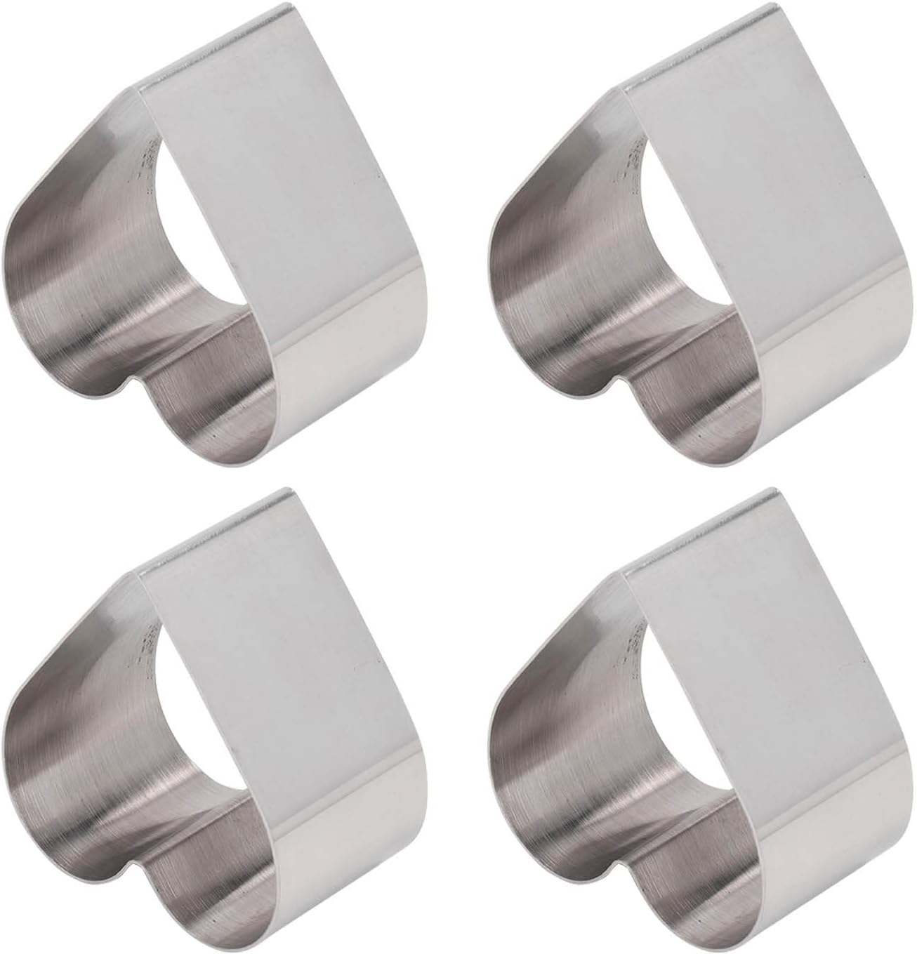 PerGar 4Pcs Heart Shaped Cake Ring Molds Set