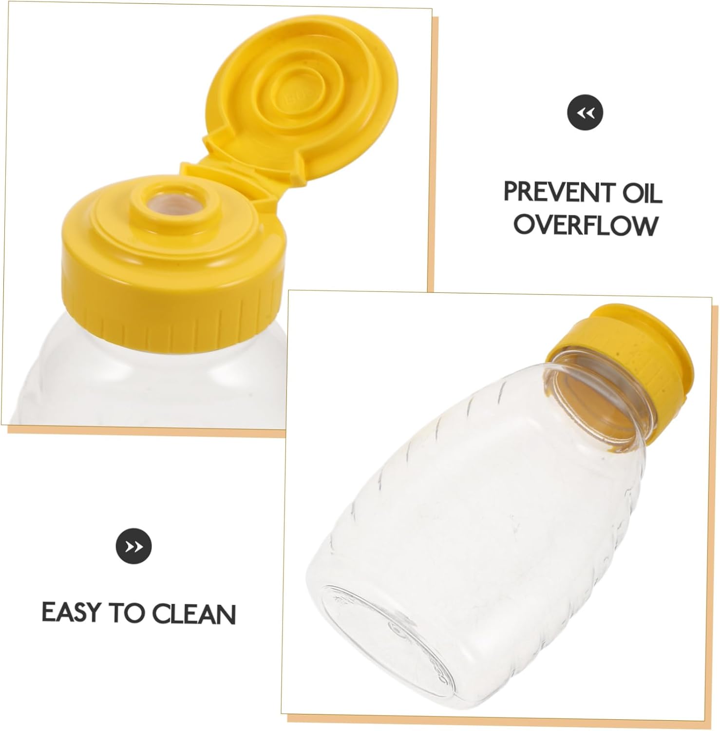 VOSAREA Squeezable Condiment Bottles for Salad Dressing and Sauces