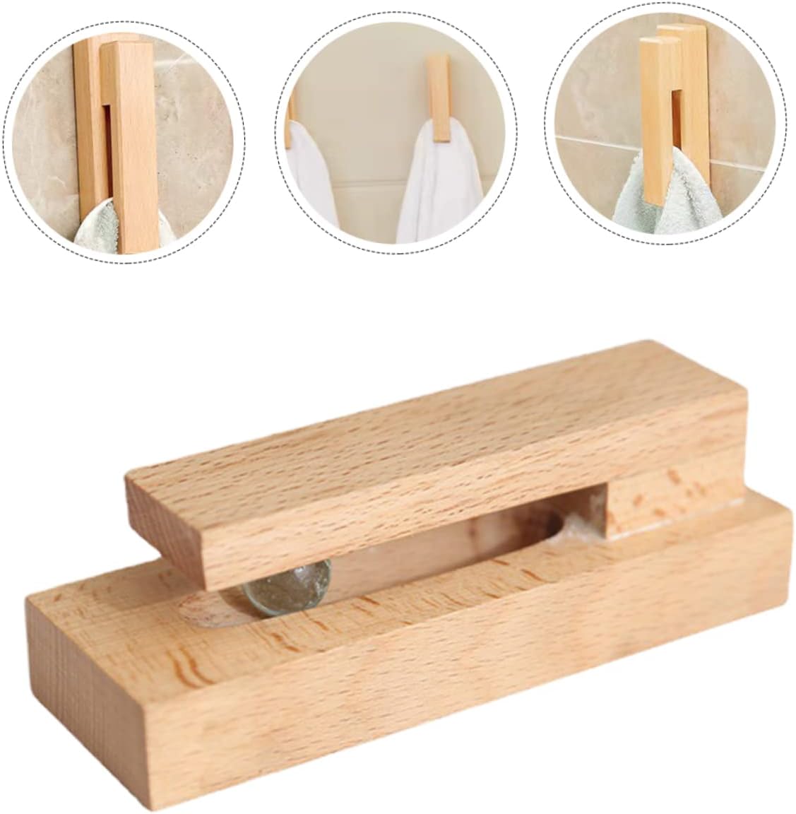 HOMOCONO Wall Mount Towel Rack with Rustic Design