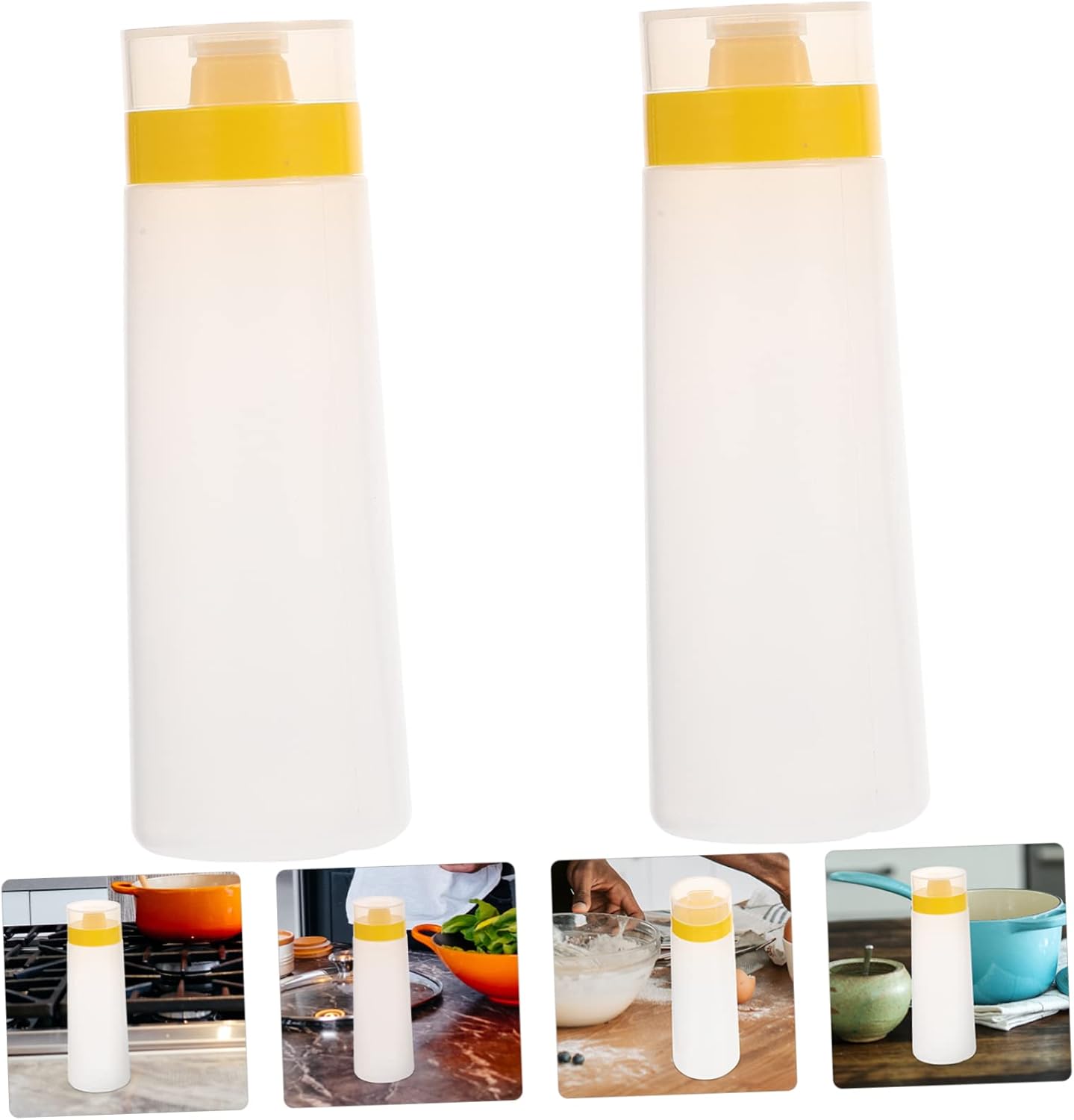 Plastic Salad Squeeze Bottles with Leak Proof Lid