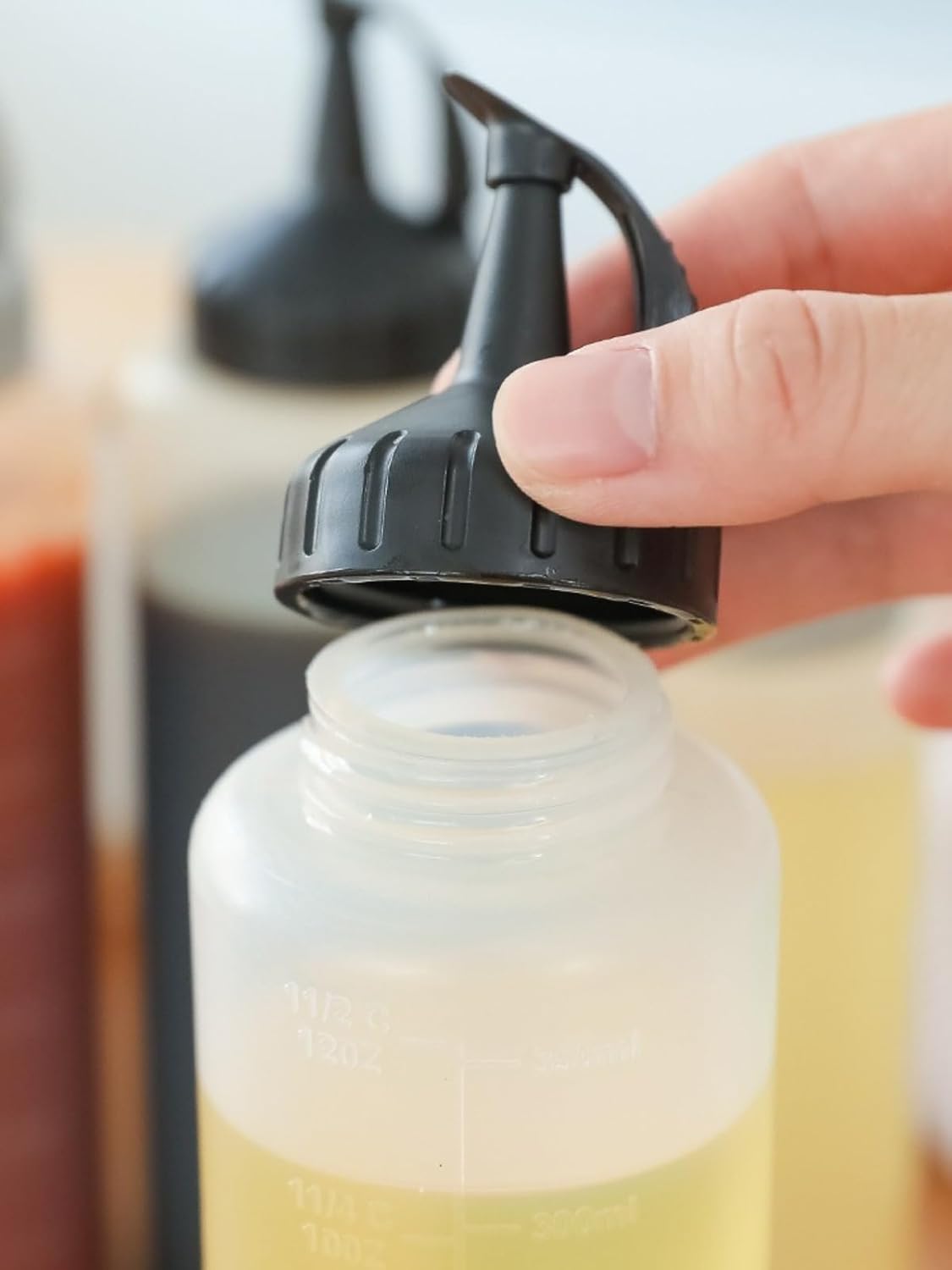 3Pcs Condiment Squeeze Bottle Set Durable Stylish
