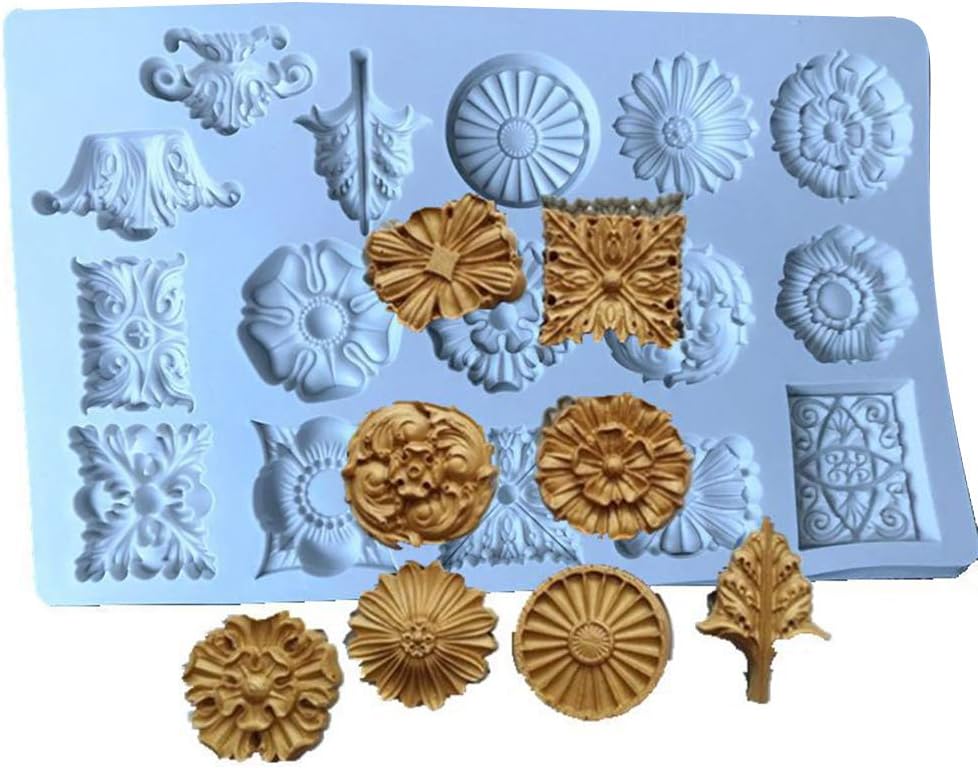 TNNOKL Sugarcraft Vintage Embossed Cookie Cutter Set