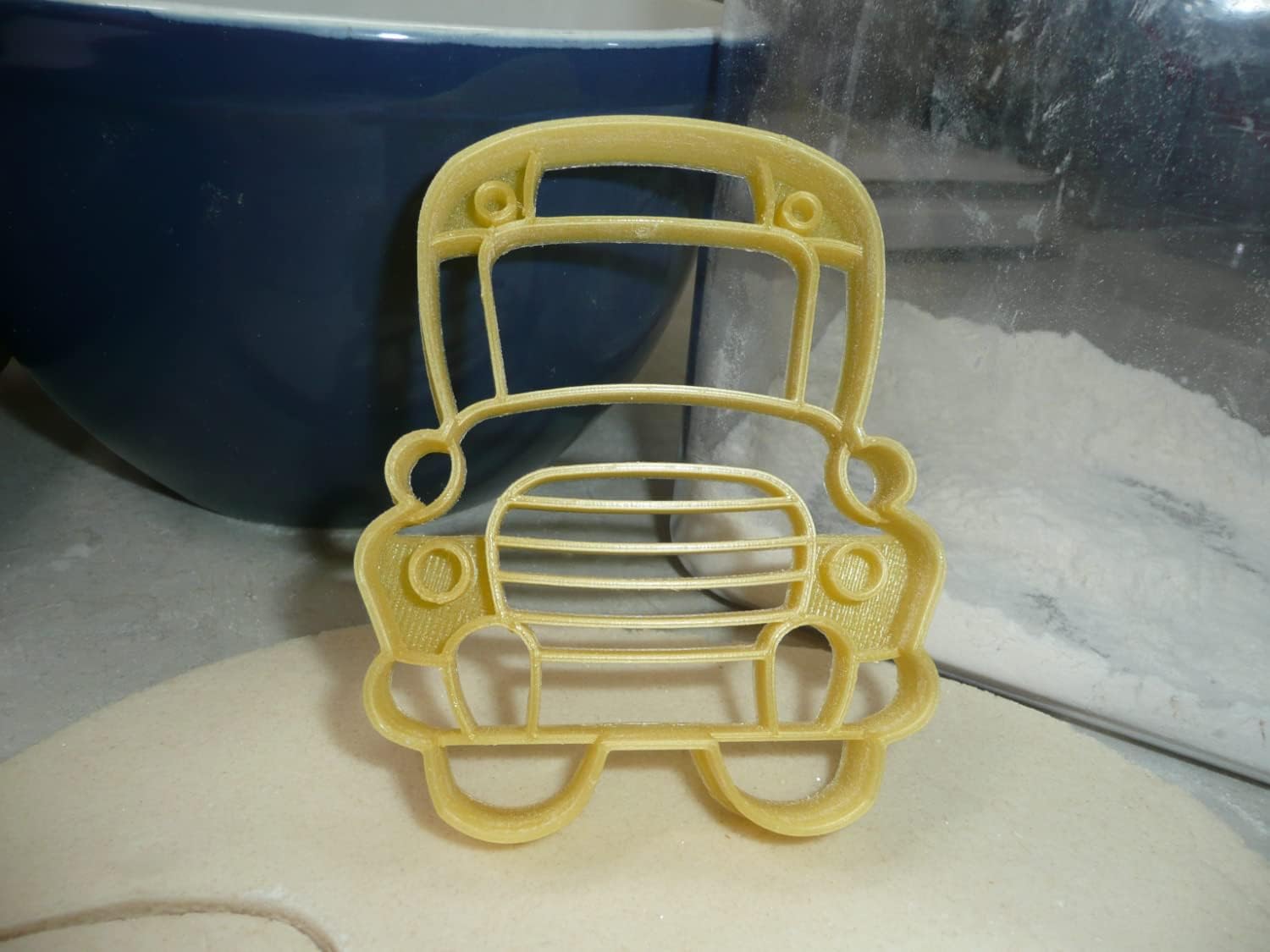 School Bus Cookie Cutter - Detailed Cartoon Design