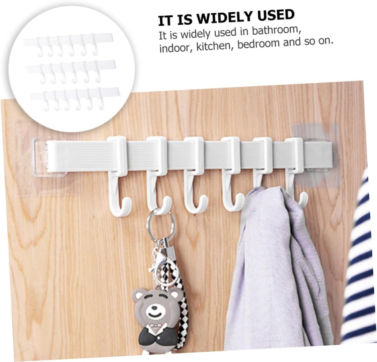 Balacoo Adhesive Hooks Towel Holder Wall Rack
