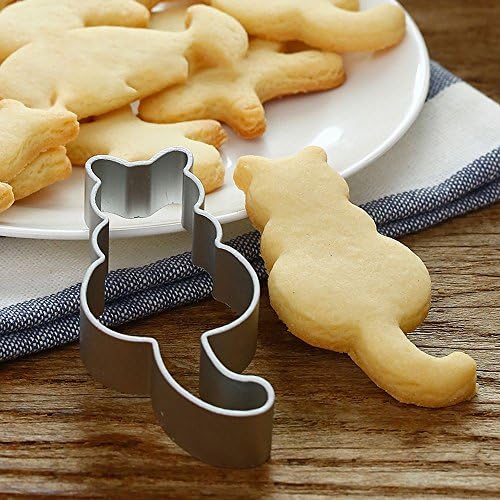 Kingsie WIN 5pcs Cat Cookie Cutter Set Stainless Steel