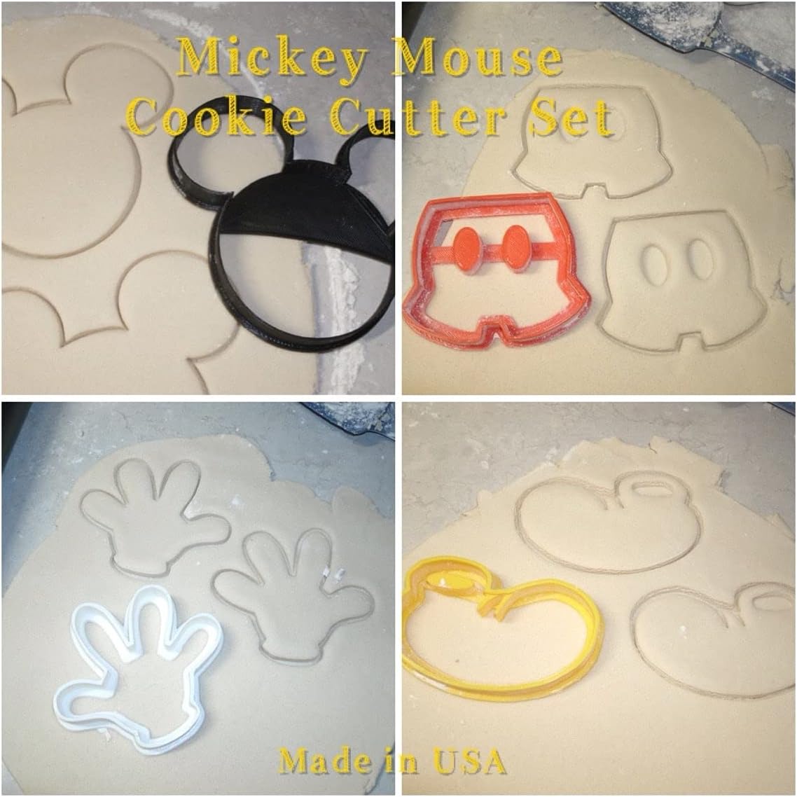 Magical Mouse Cartoon Cookie Cutters Set of 4 Made in USA