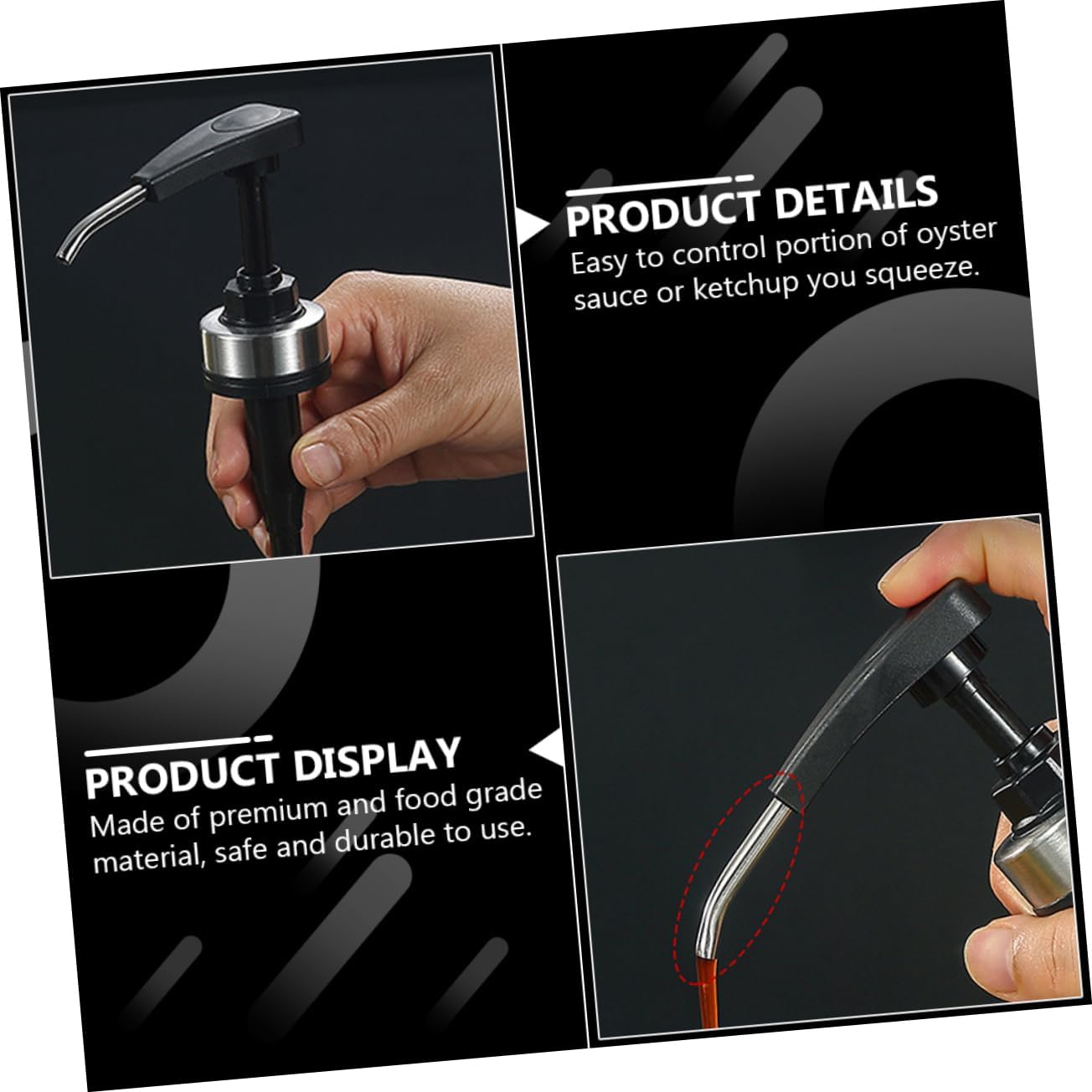 HOLIDYOYO 2pcs Stainless Steel Sauce Bottle Nozzle Set