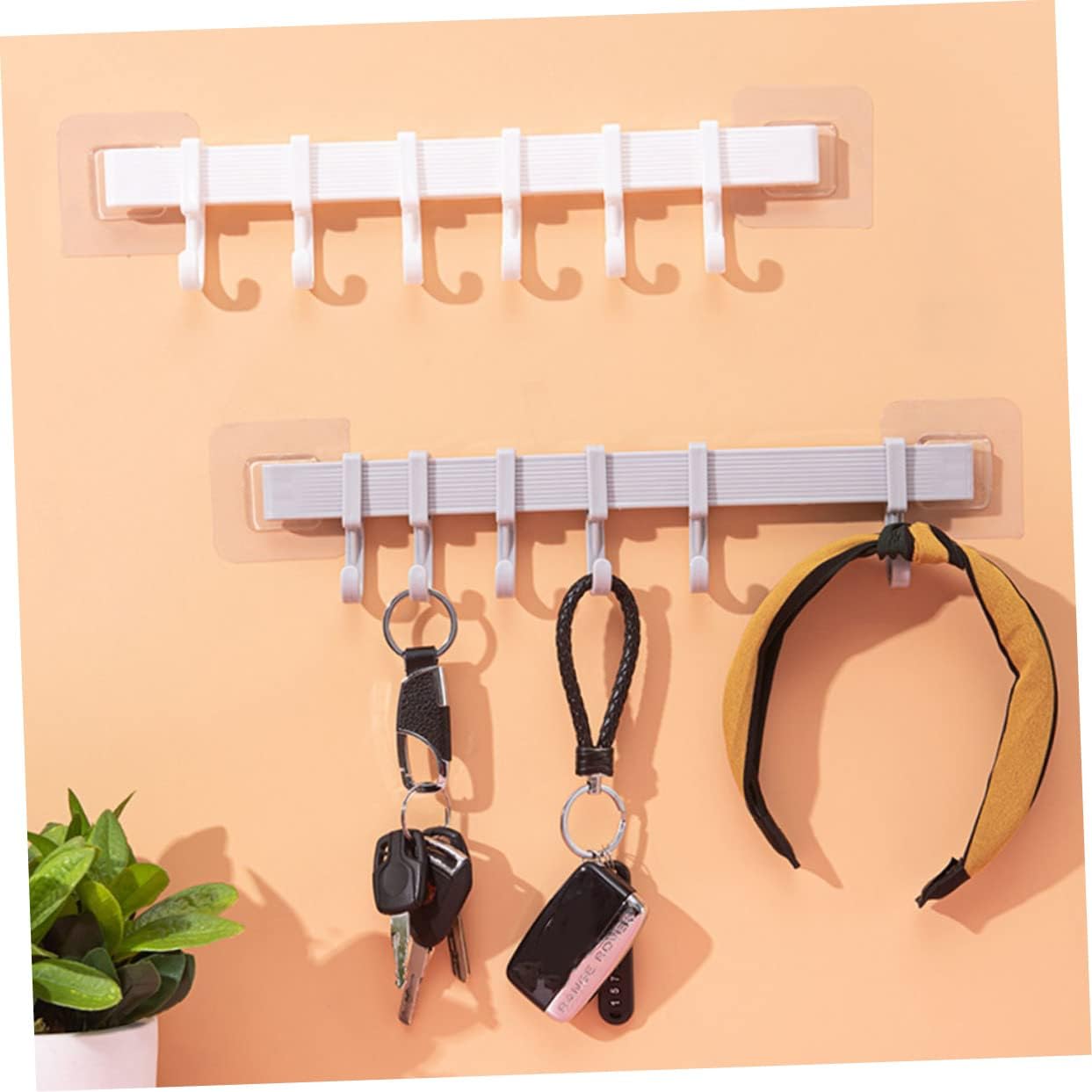 3PCS Adhesive Hook Rack for Bathroom and Kitchen