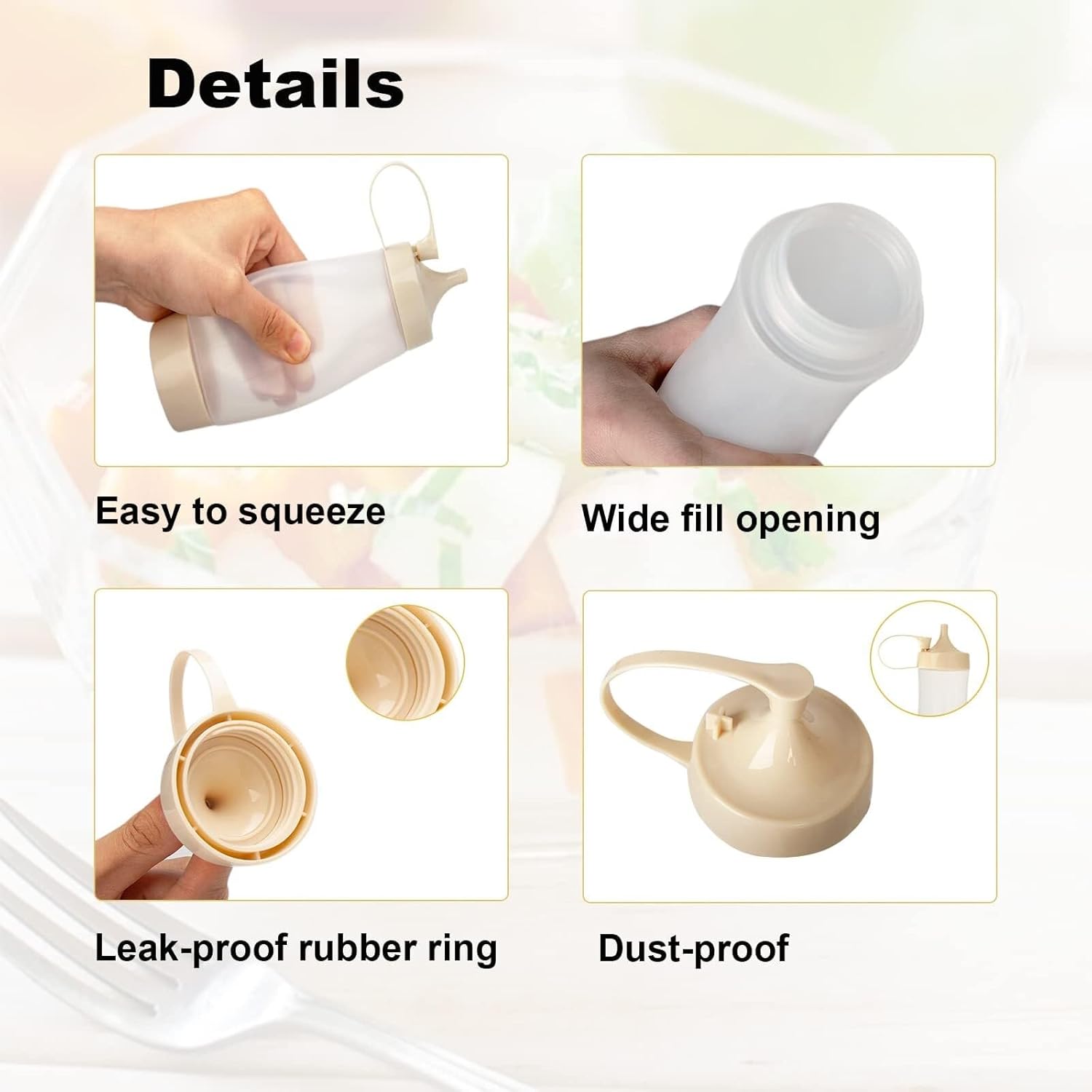 KLEYE Blue Condiment Squeeze Bottles