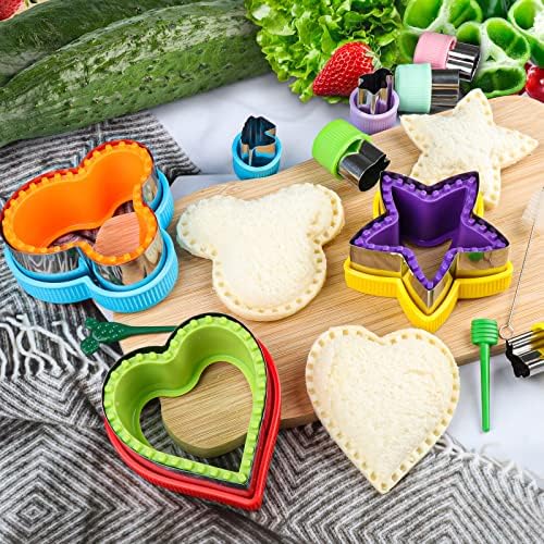 FASTSPOK 12Pcs Sandwich Cutter Sealer Set for Kids