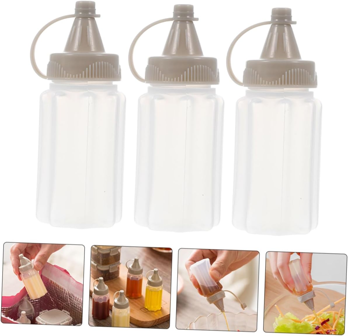 12pcs Mini Leakproof Condiment Squeeze Bottles for Home Commercial Use