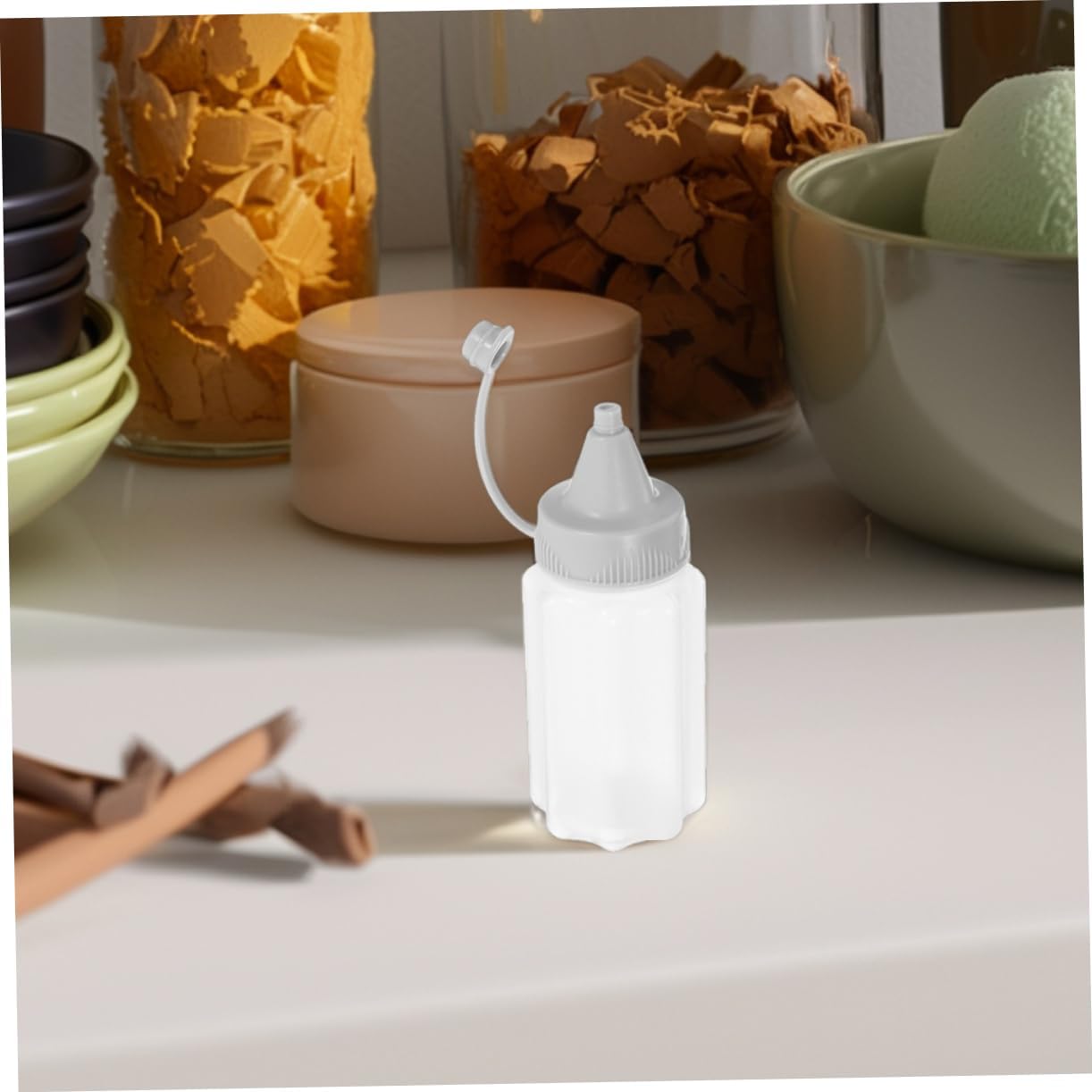 8PCS Reusable PP Condiment Squeeze Bottles 30ml