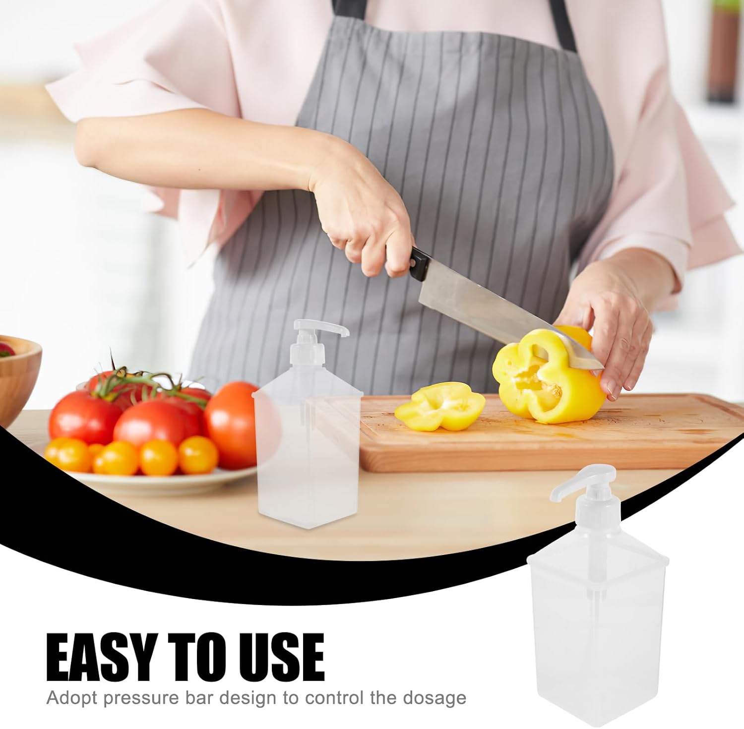 Cabilock 1100ML Condiment Squeeze Bottle White