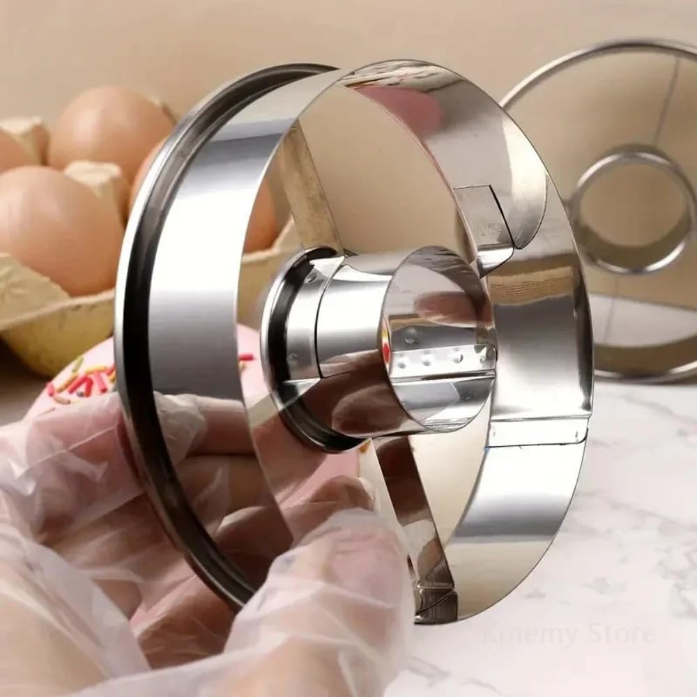 Stainless Steel Donut Cutter with Cookie and Cake Cutting Features