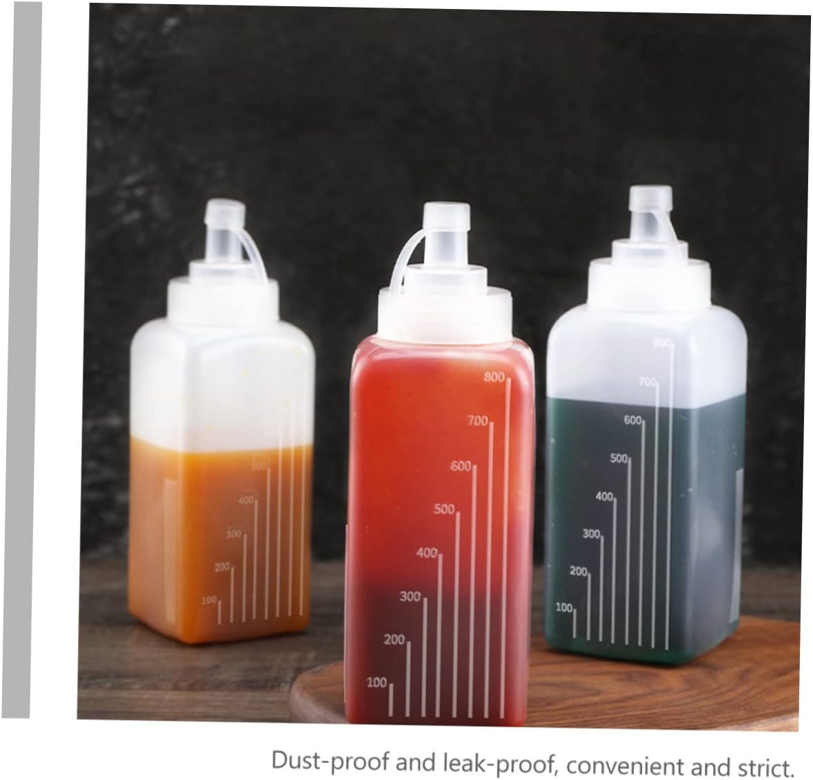 CIYODO Condiment Squeeze Bottles for Kitchen Picnic Use
