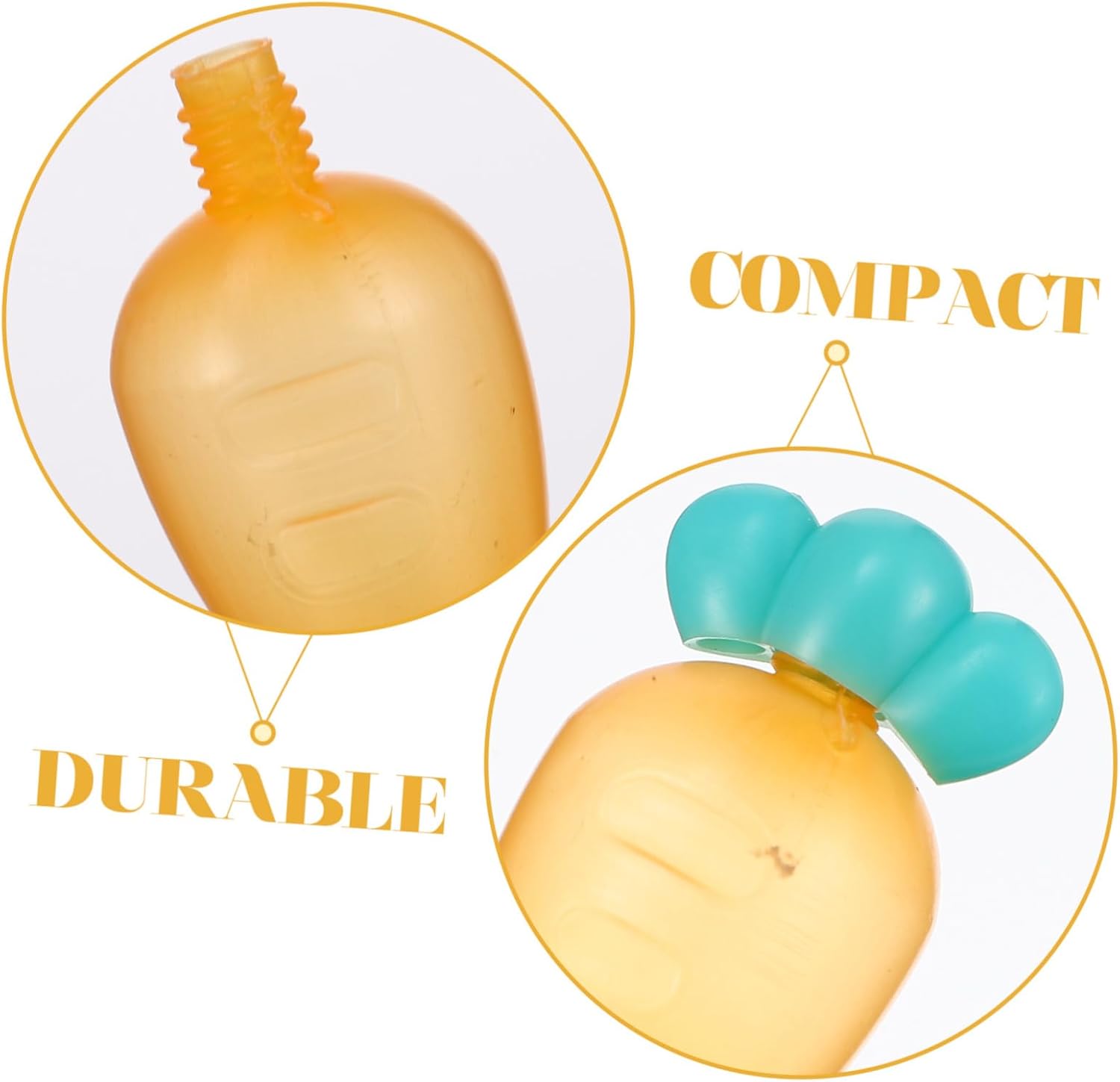 Set of 6 Mini Condiment Squeeze Bottles for Picnic and Travel