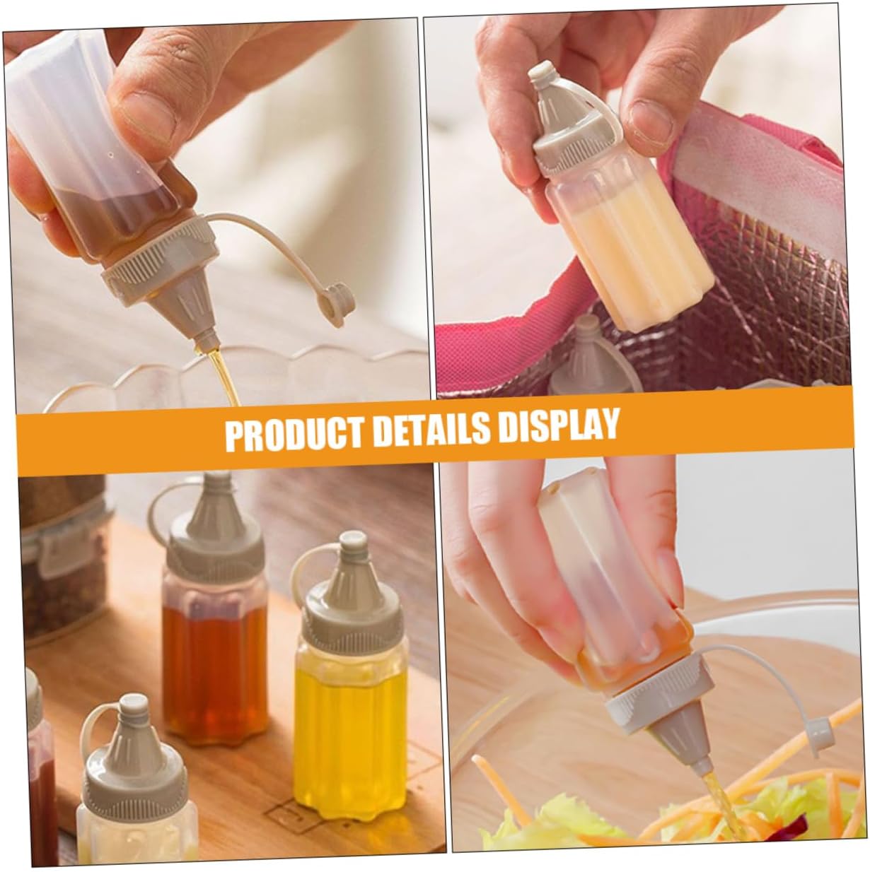 12pcs Leakproof Condiment Squeeze Bottles for Home and Travel 1
