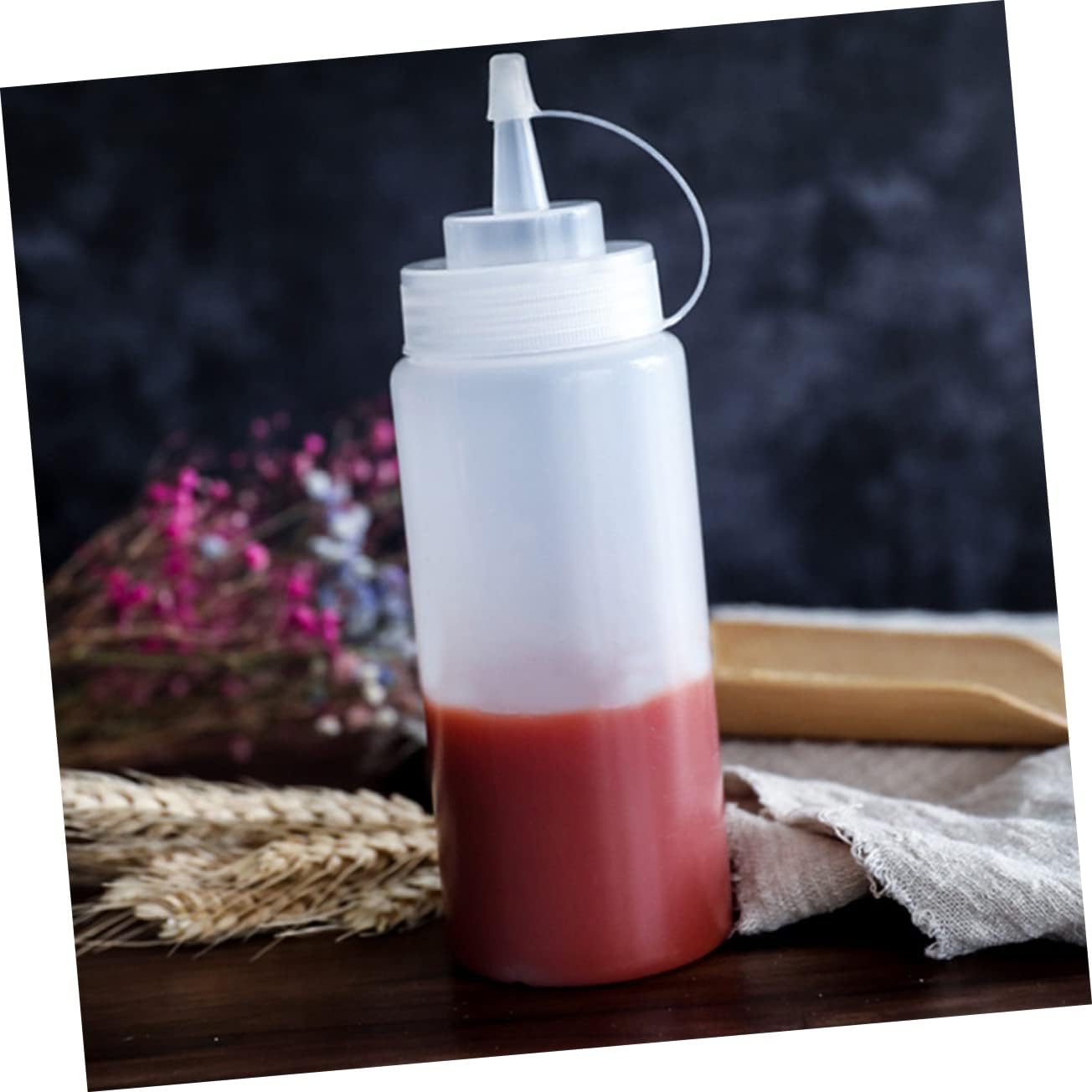 HOLIDYOYO 2pcs White Condiment Squeeze Bottles