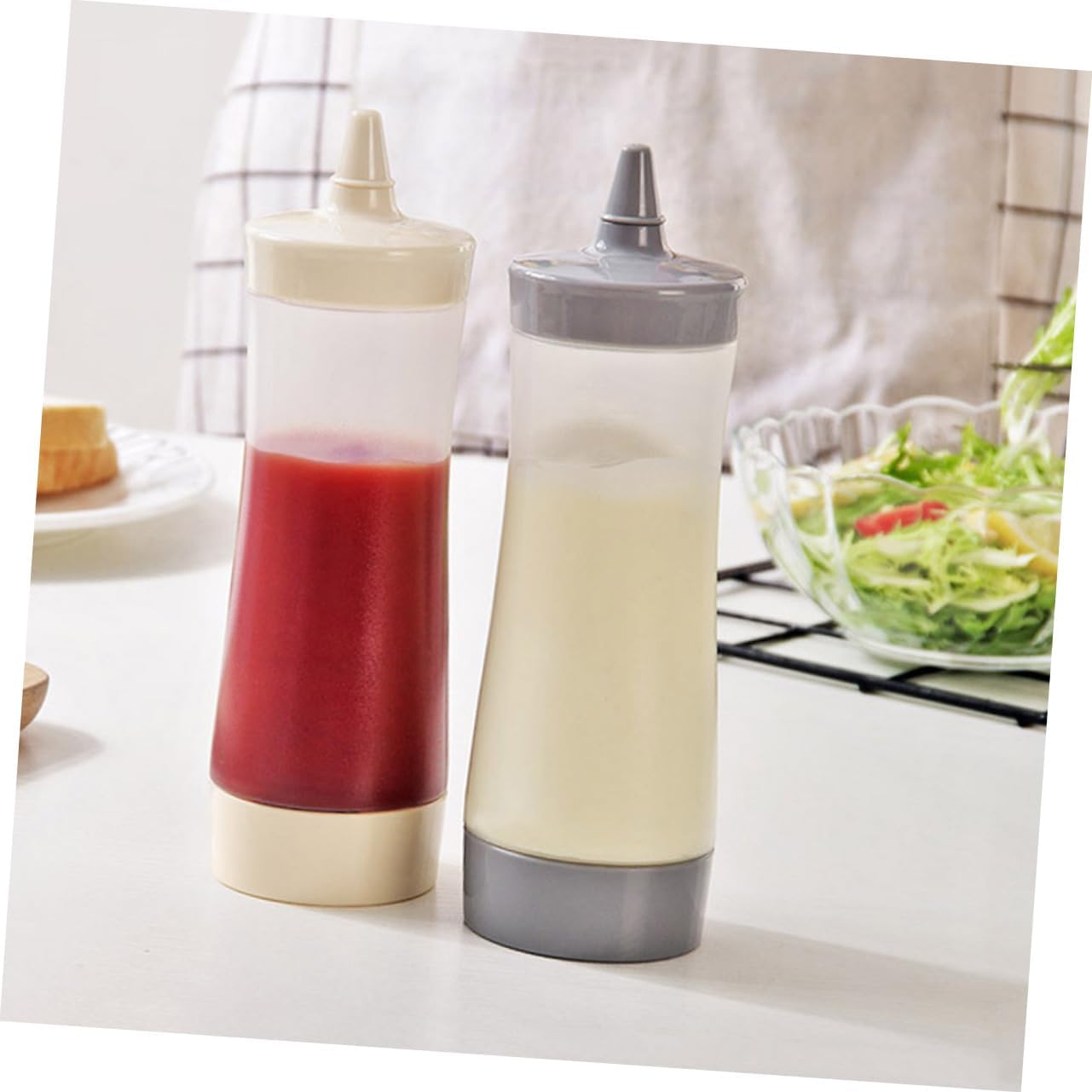 HOLIDYOYO 3pcs Squeeze Bottle Condiment Dispenser