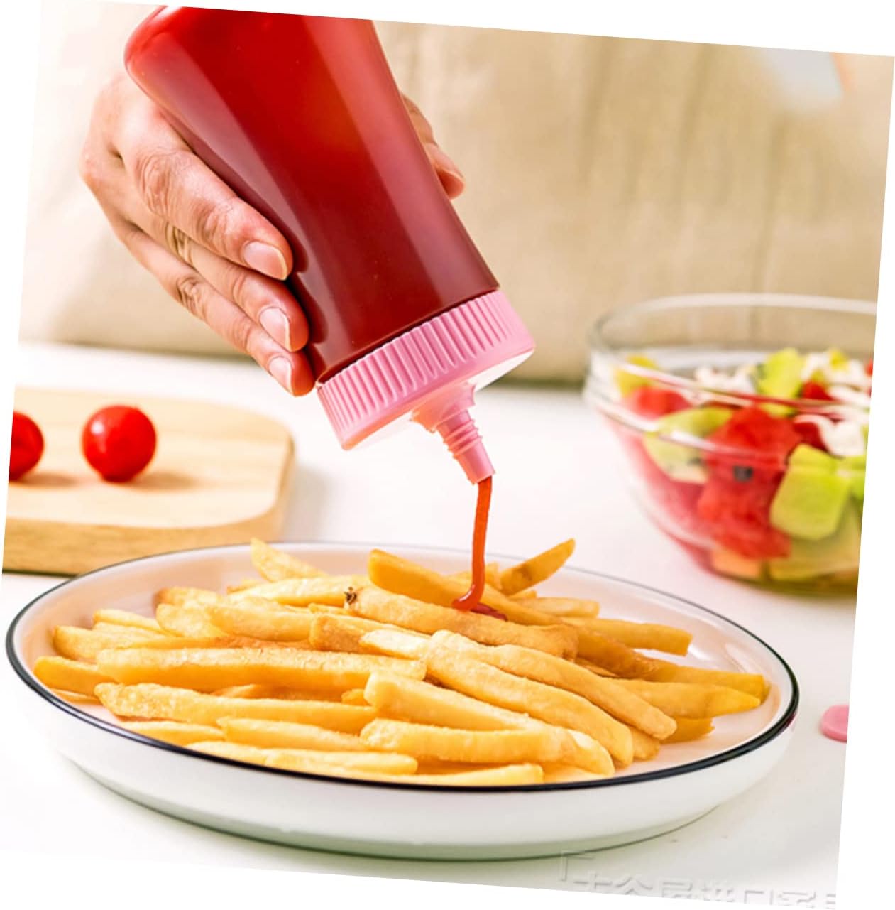 Zerodeko Condiment Squeeze Bottles Set for Kitchen Use