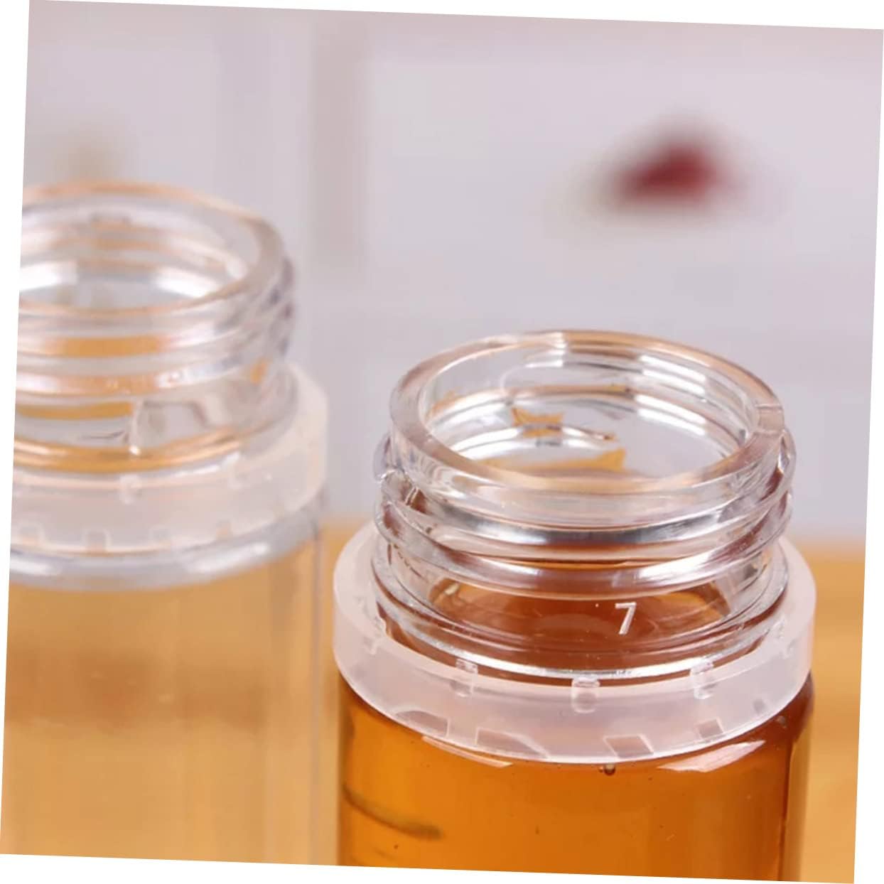 HOLIDYOYO 4PCS Storage Jars with Lids for Makeup and Food