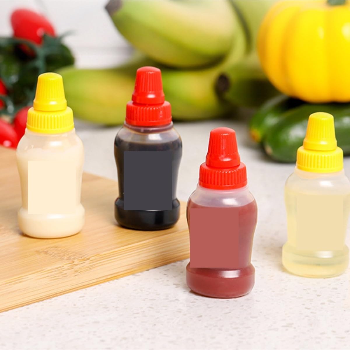 KLEYE Yellow Condiment Squeeze Bottles 1