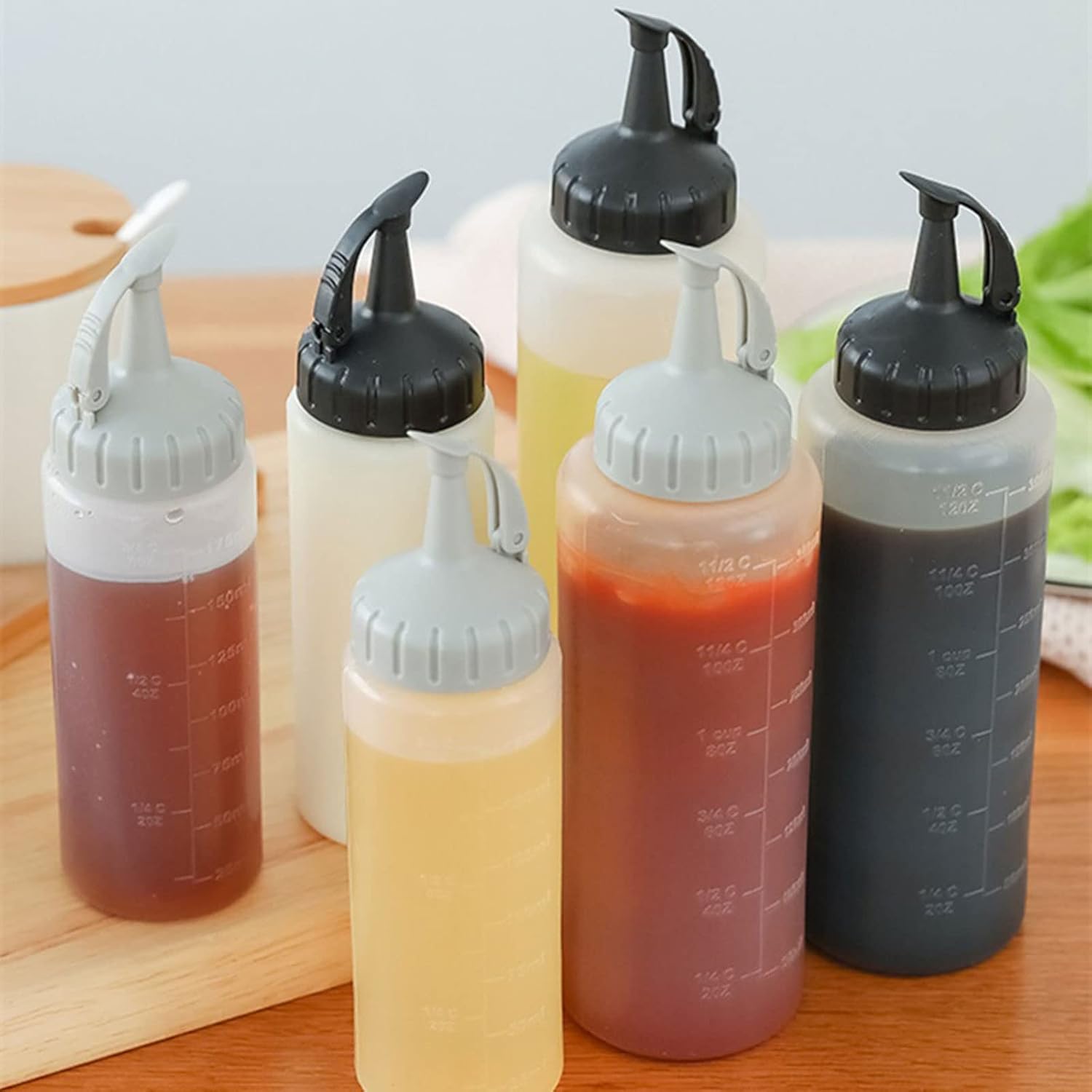 KeuLen Seasoning Jar with Squeeze Cap - Gray Large Black Small