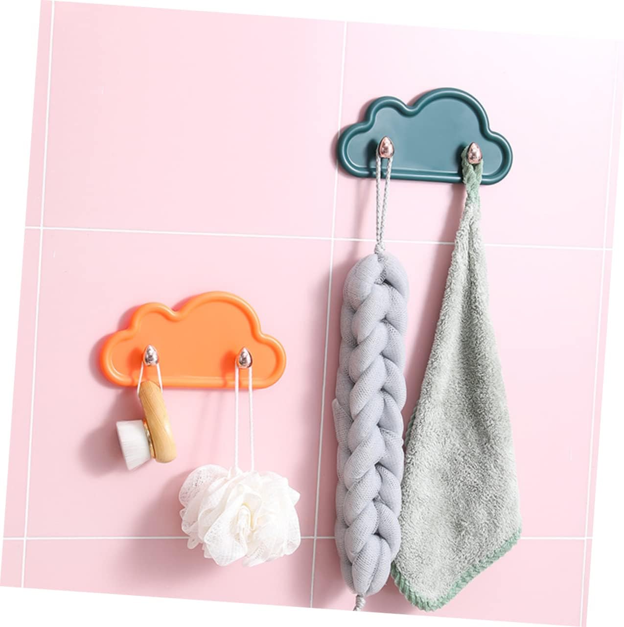 POPETPOP 4pcs Space-Saving Cloud Hangers Wall Hooks