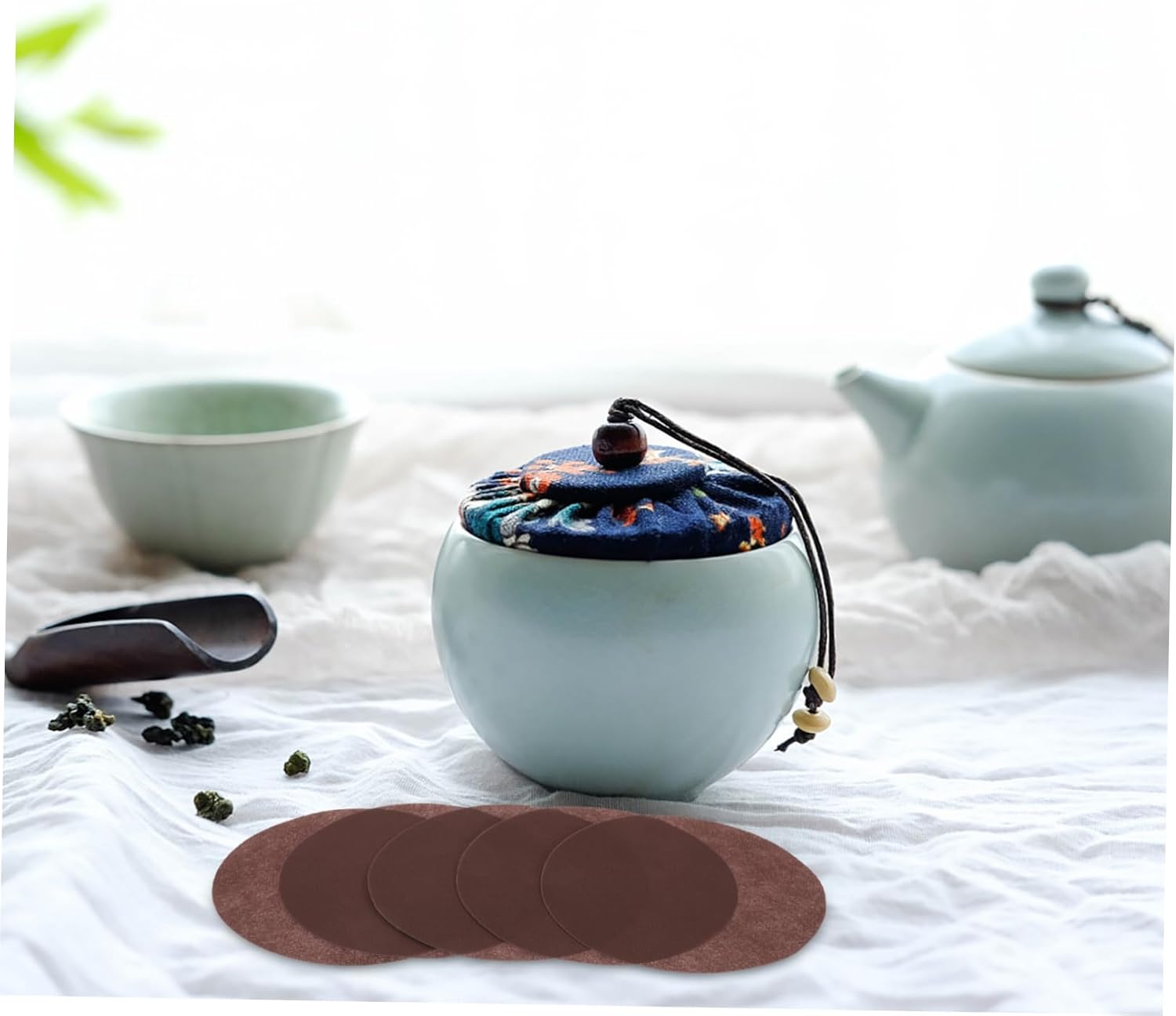 VOSAREA 2 Sets Glass Jar Lid Sealing Fabric