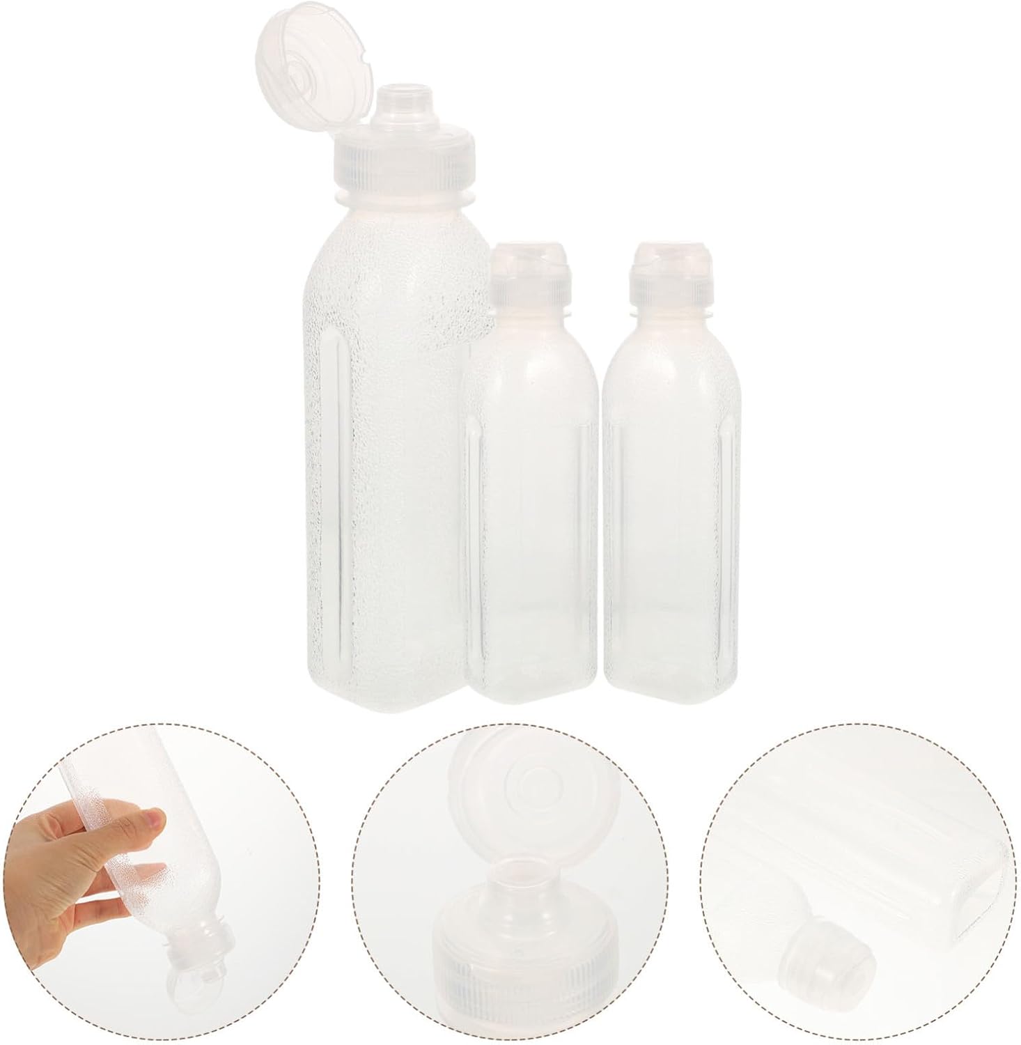 HOLIDYOYO 3pcs Condiment Squeeze Bottles with 2x300ml 1x500ml