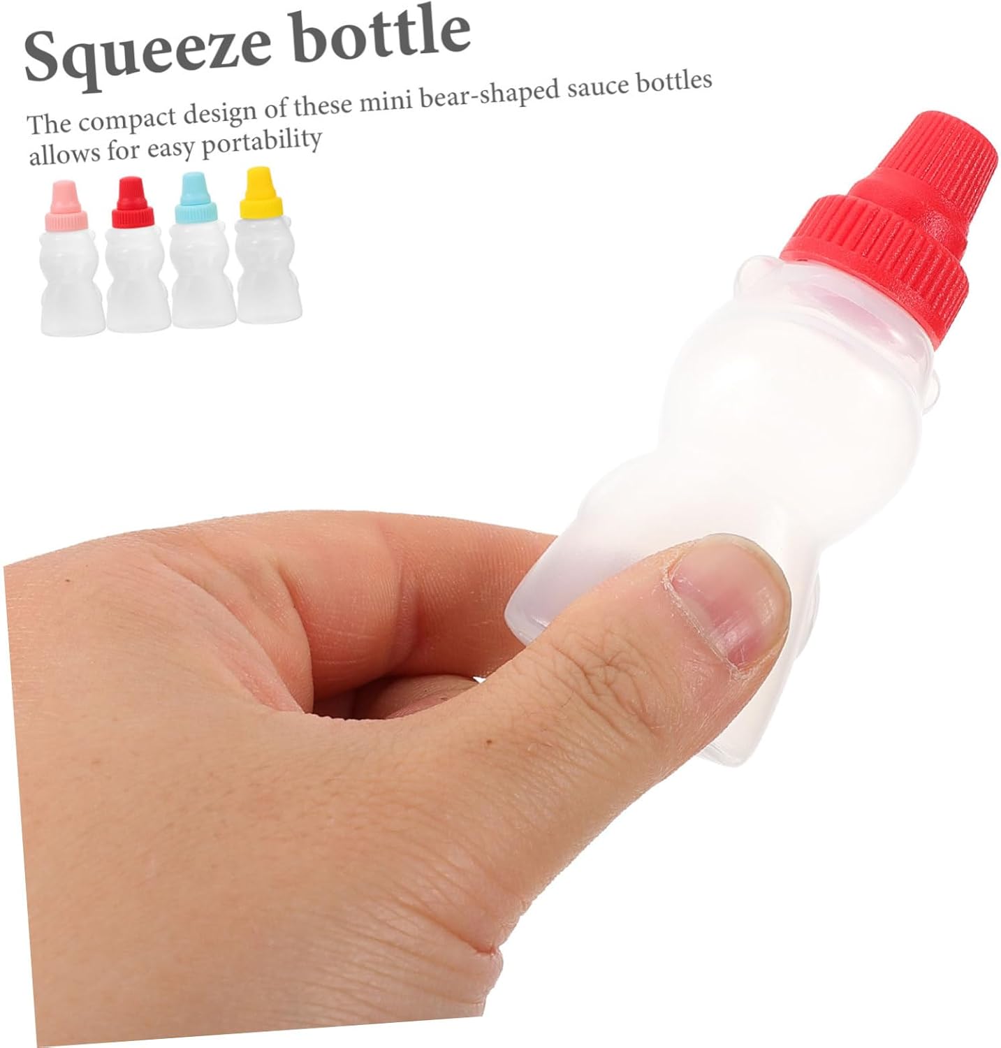 Mini Bear Condiment Bottles Set for Kitchen and Outdoor Use