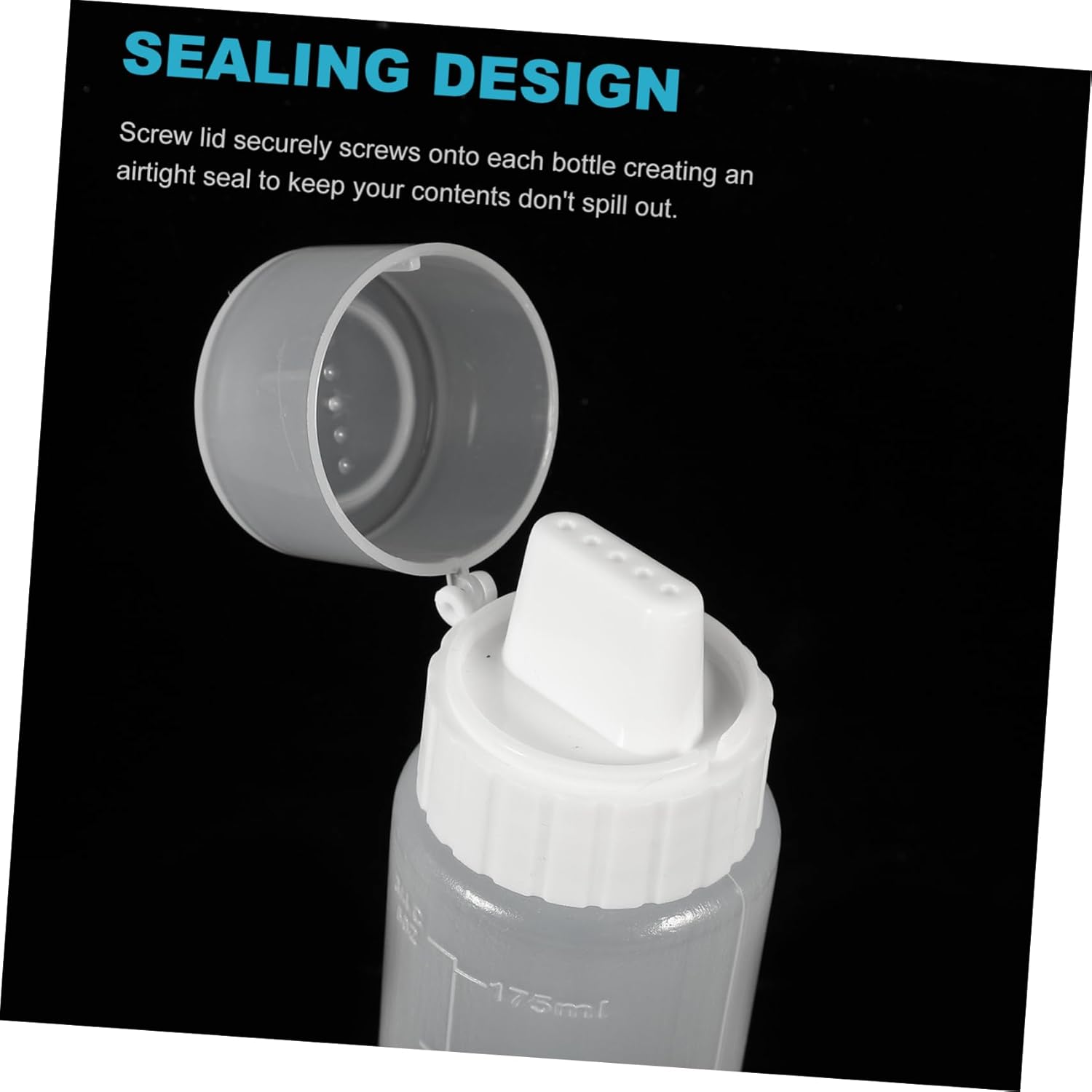 CIYODO 5-Hole Spill-Proof Condiment Squeeze Bottles