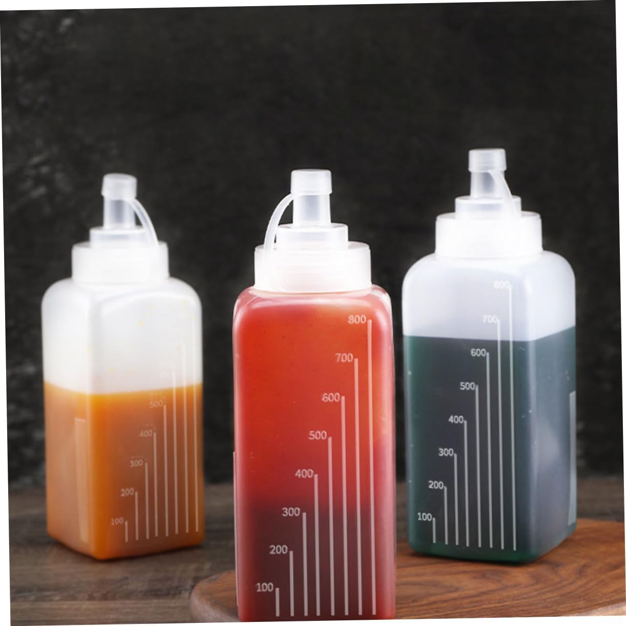 CIYODO Condiment Squeeze Bottles for Kitchen Picnic Use
