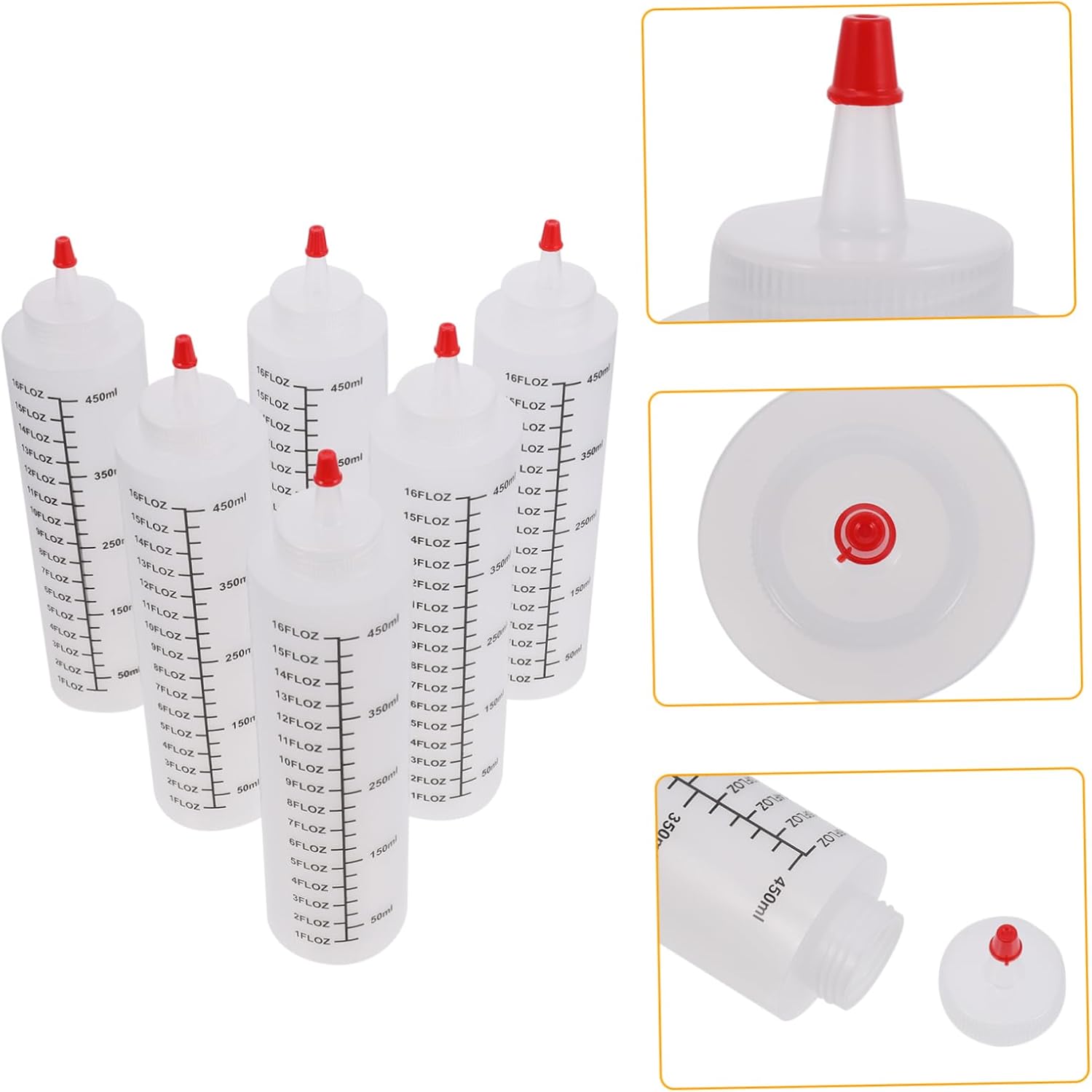 HOLIDYOYO 6-Piece Condiment Squeeze Bottles Set