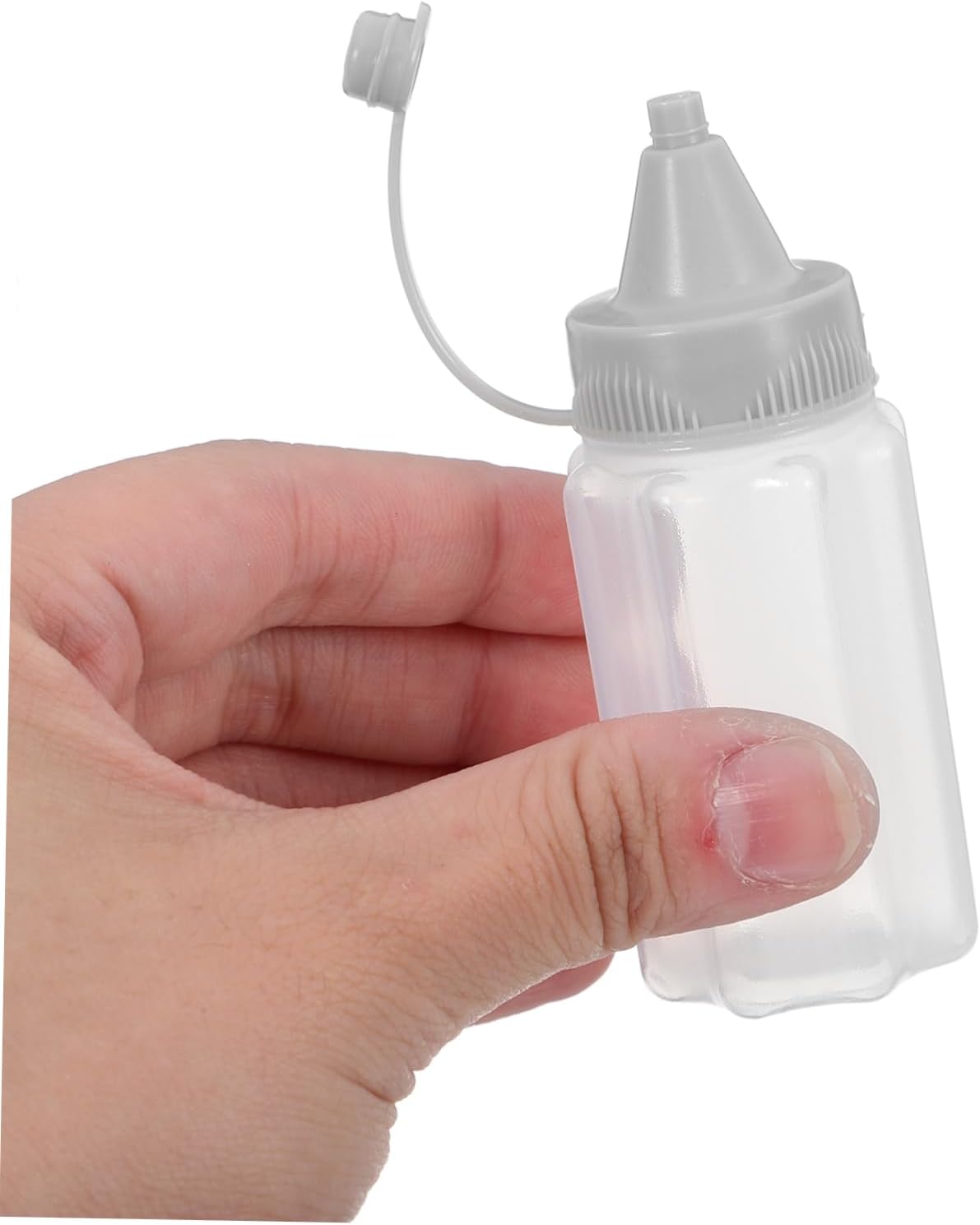 Mikinona 20 Pcs PP Dark Grey Condiment Squeeze Bottles