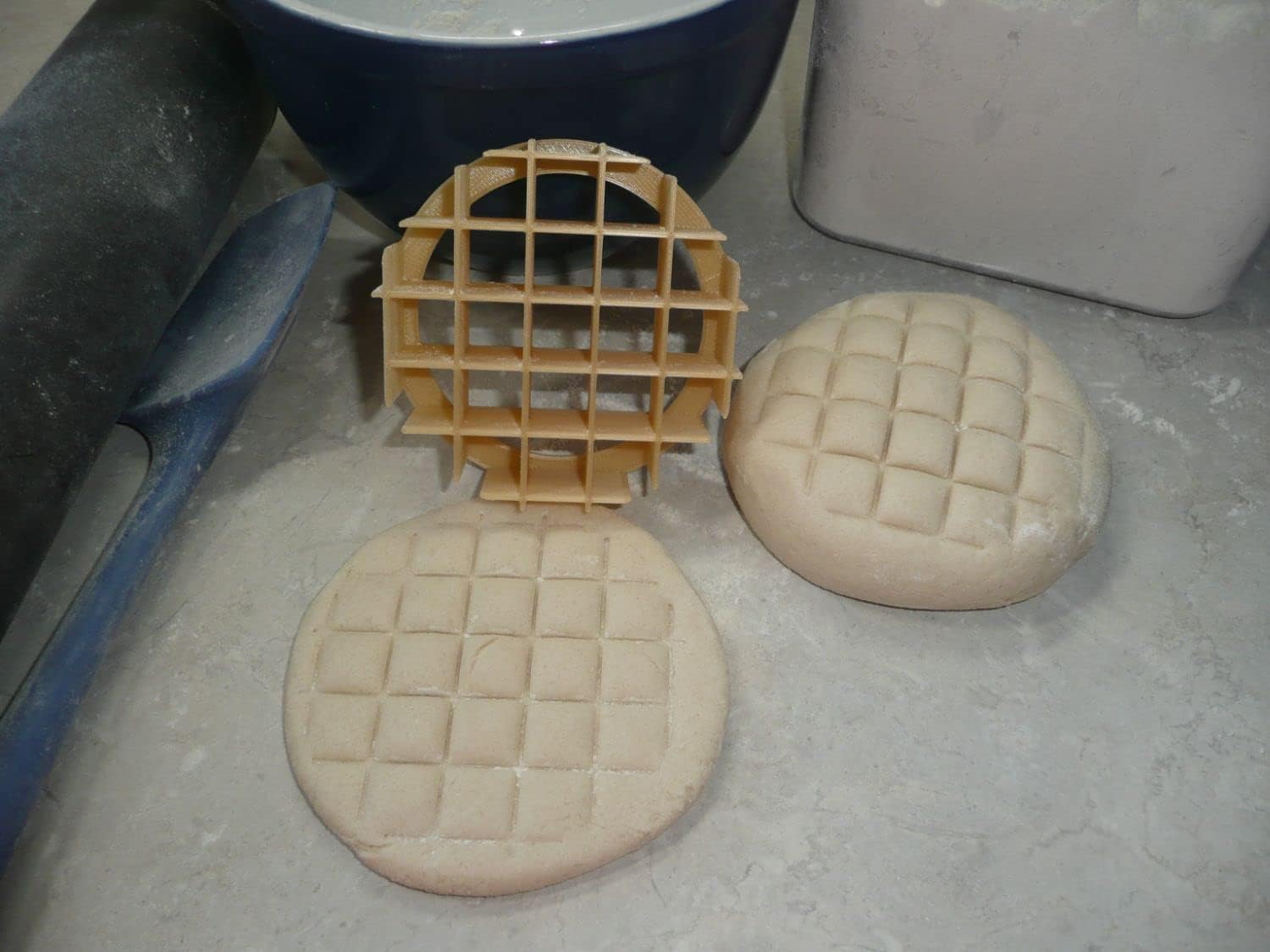 Mini Waffle Pattern Concha Cookie Cutter Made in USA