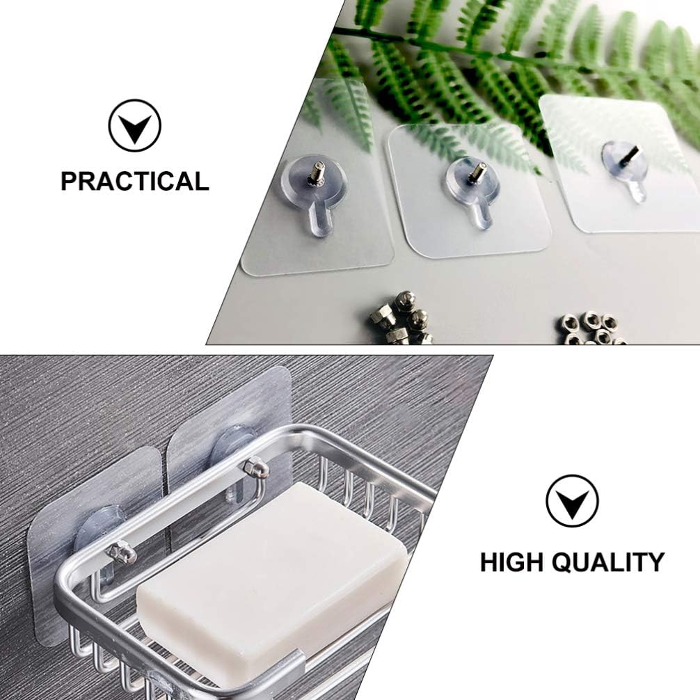 Alipis 10pcs Transparent Adhesive Ceiling Hooks No Nail No Trace
