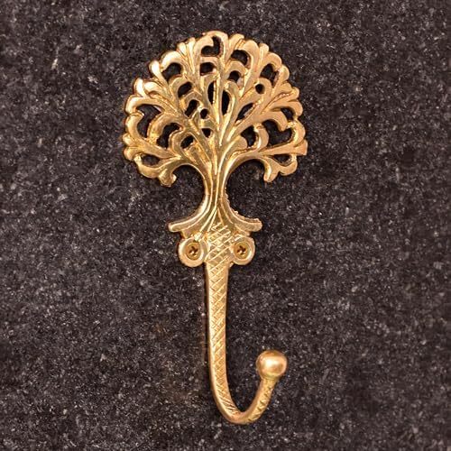 IndianShelf Gold Wall Hooks Boho Decorative Brass Hooks