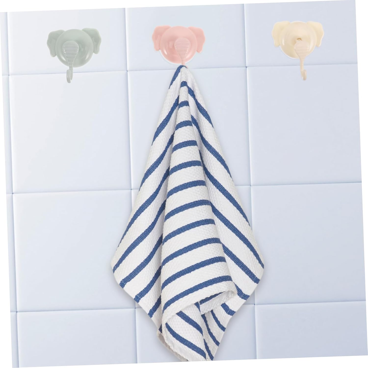 BUGUUYO Removable Suction Cup Hooks 4 Cute Elephant Design
