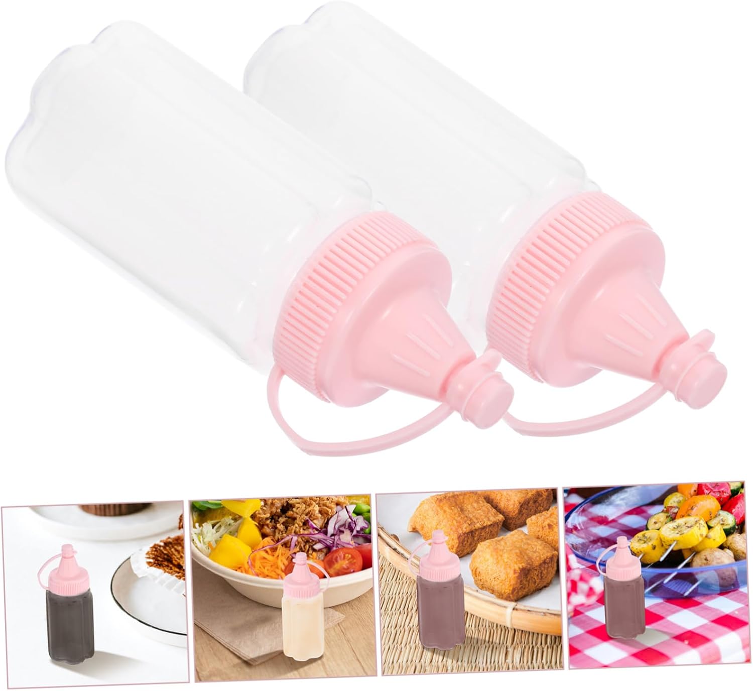 Alipis 4PCS Reusable Condiment Squeeze Bottles for Kitchen Use 1