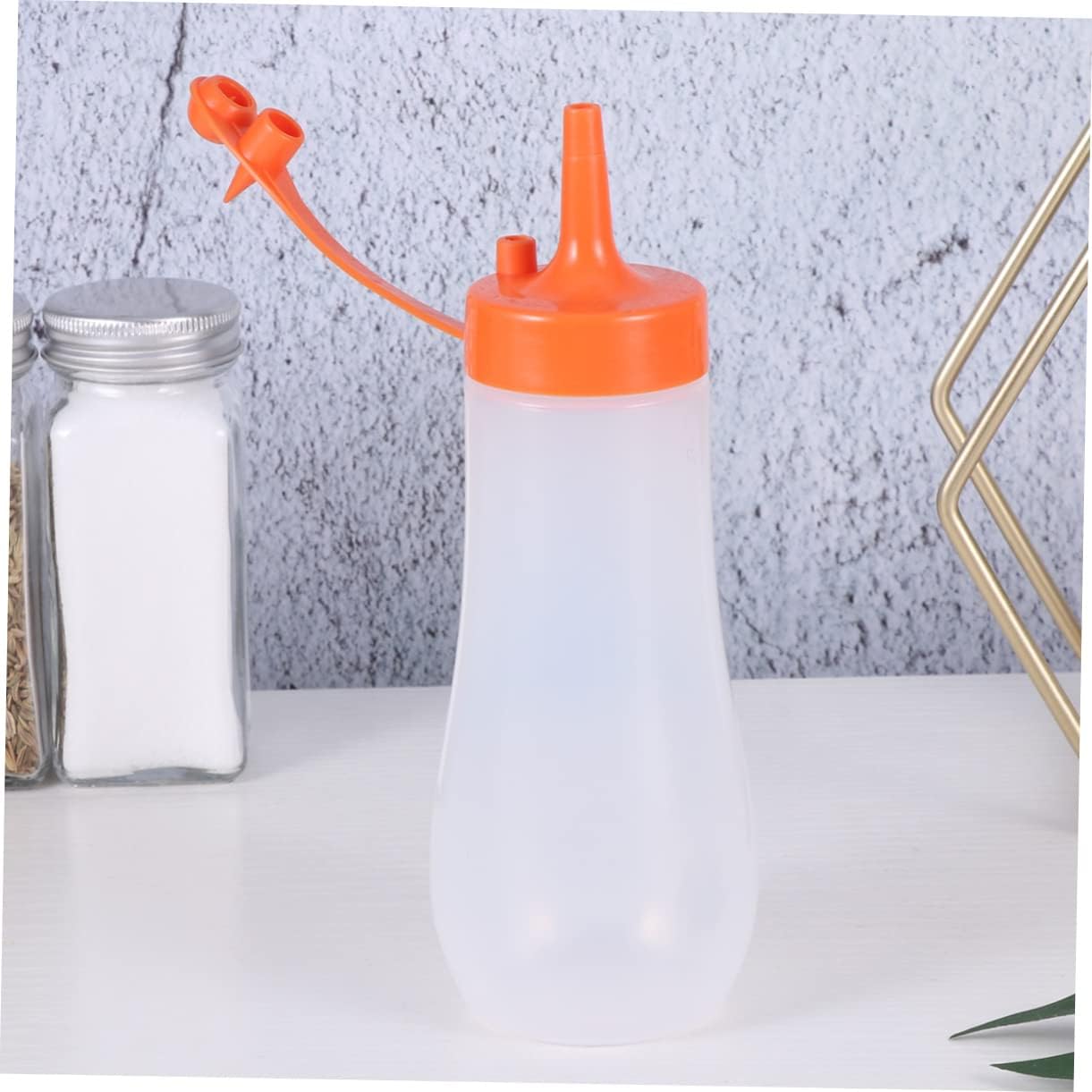 GREENADSCAPE Clear Condiment Squeeze Bottle for Kitchen Use
