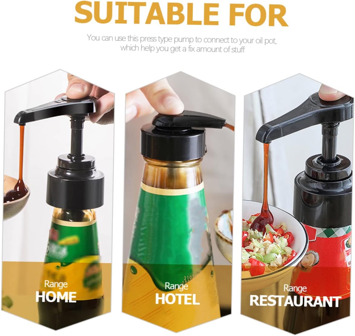 FOMIYES 4Pcs Condiment Squeeze Bottle Pump Set for Kitchen Use