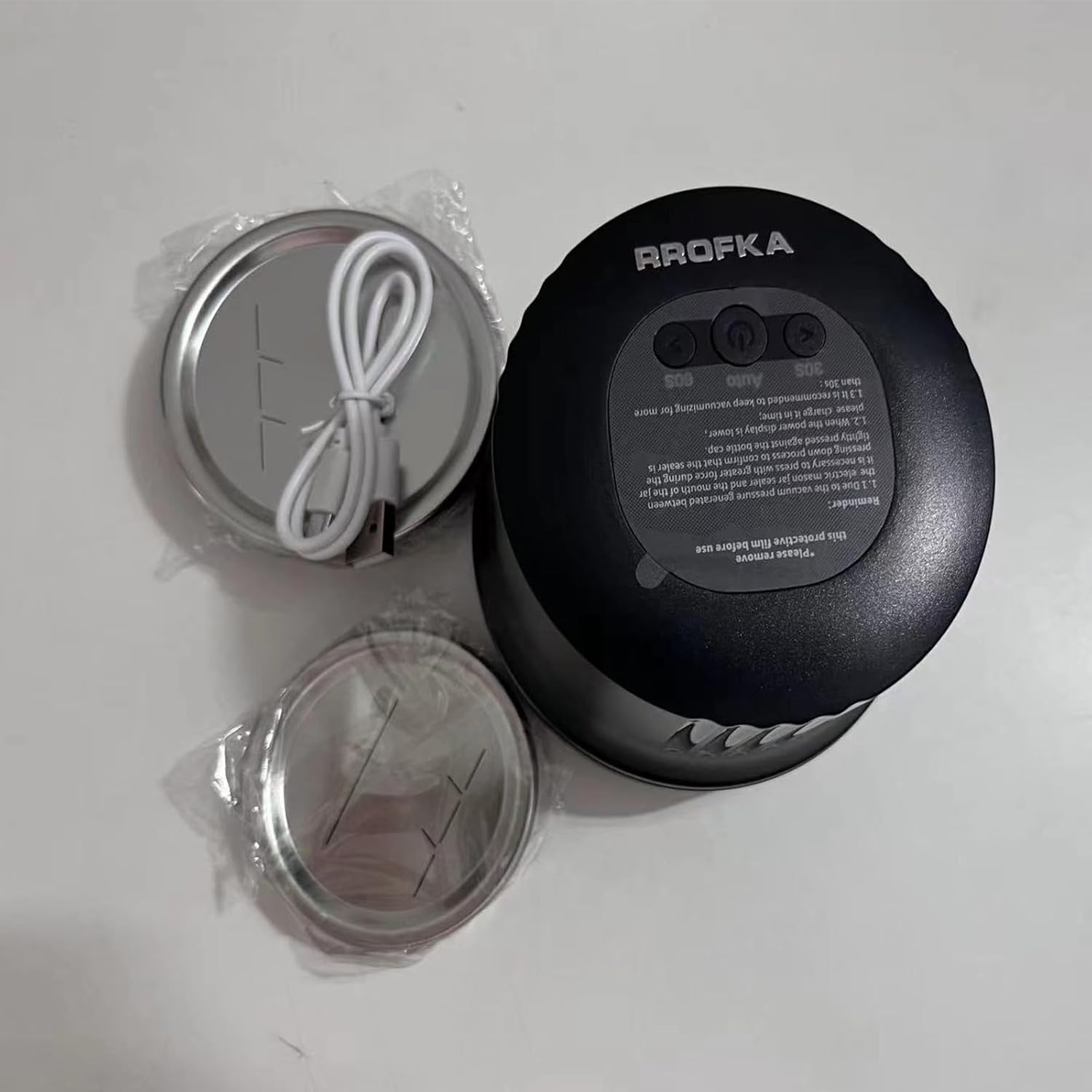 RROFKA 3-in-1 Mason Jar Vacuum Sealer Kit