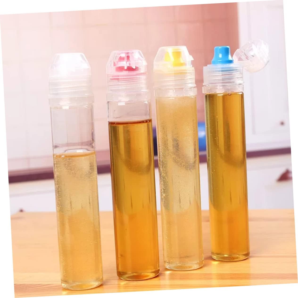 FELTECHELECTR 8pc Syrup Pump Apothecary Jars with Lids Set