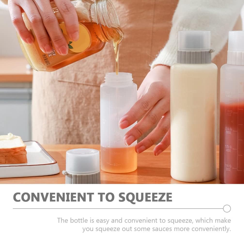 Hemoton 2pcs Reusable Condiment Squeeze Bottles