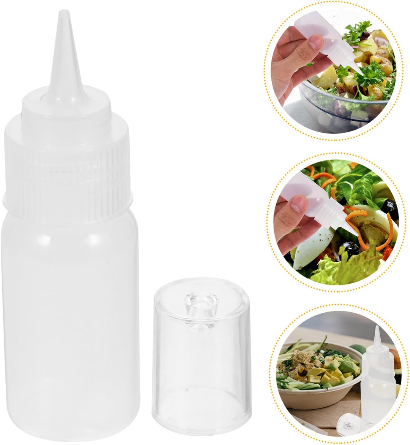 HOLIDYOYO Olive Oil Condiment Squeeze Bottles Set of 2 30ml